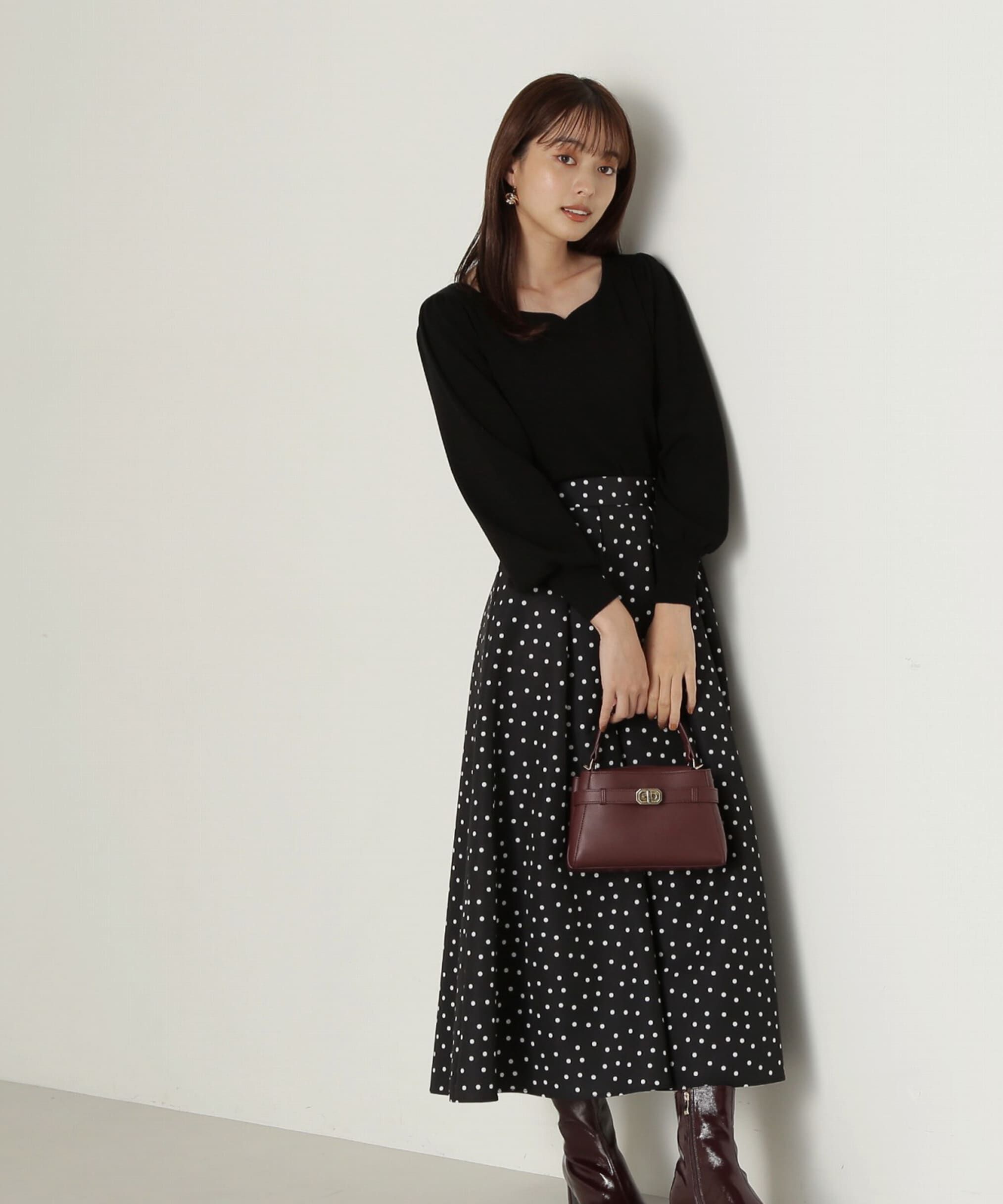 PROPORTION BODY DRESSING「ランダムドットタックフレアスカート24AW」|スカート|