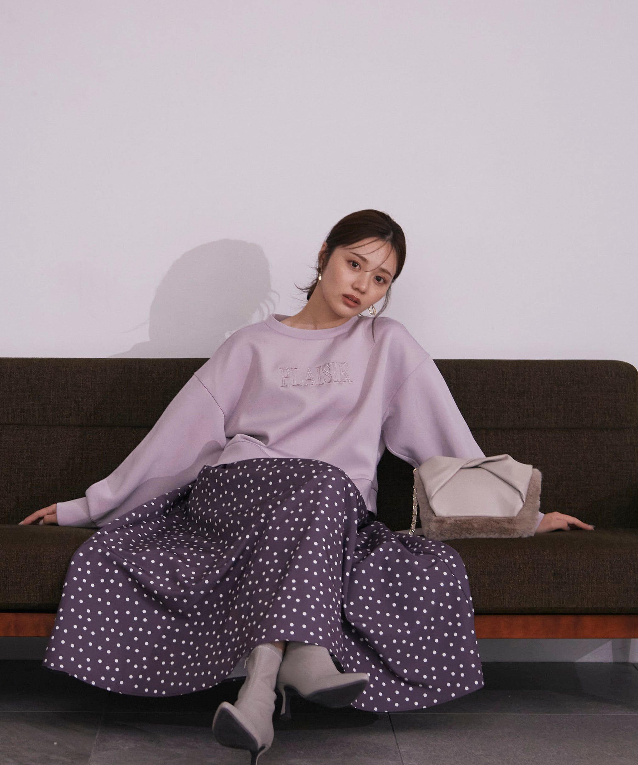 PROPORTION BODY DRESSING「ランダムドットタックフレアスカート24AW」|スカート|