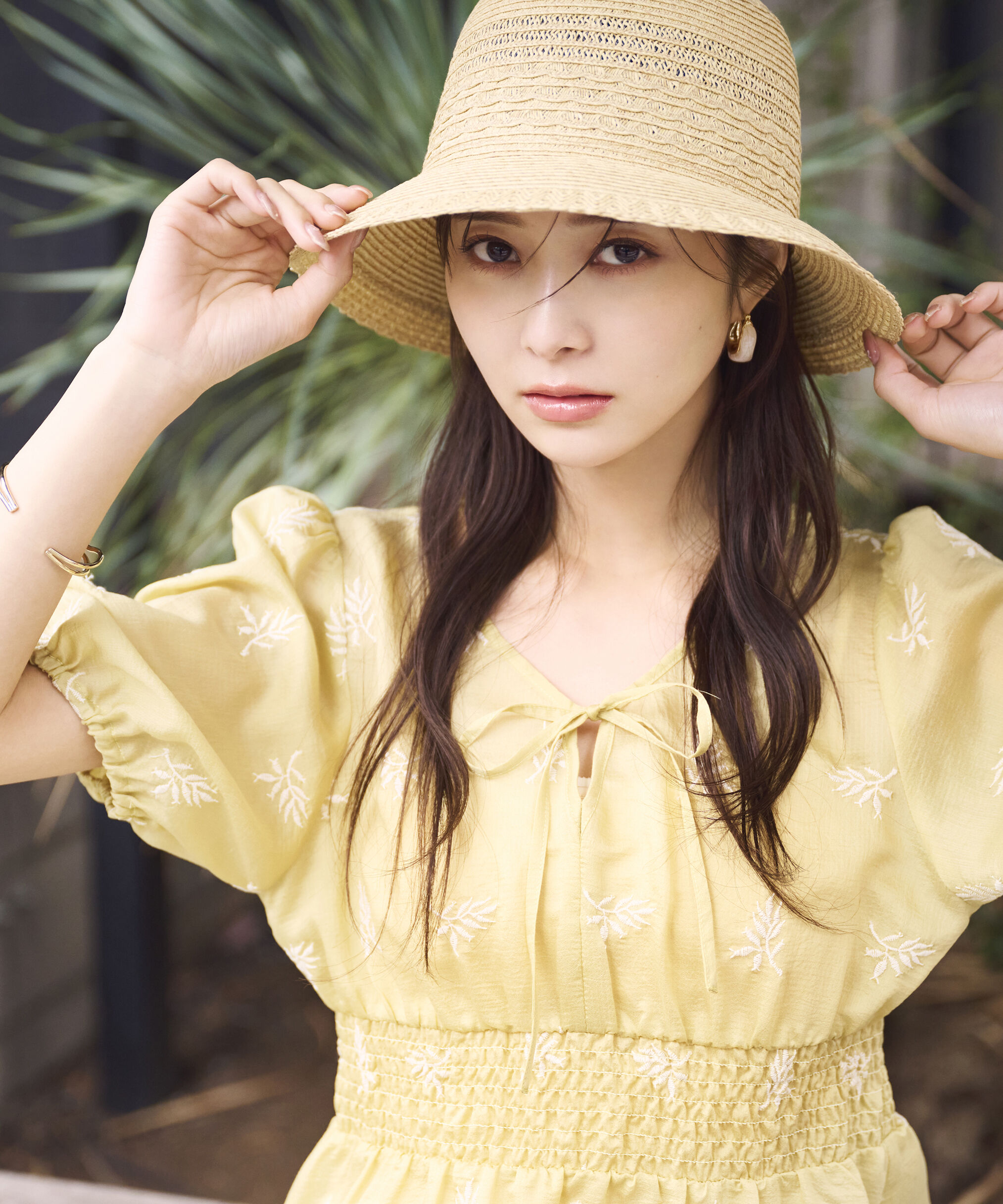 PROPORTION BODY DRESSING「花柄刺繍ブラウス」|シャツ・ブラウス|イエロー