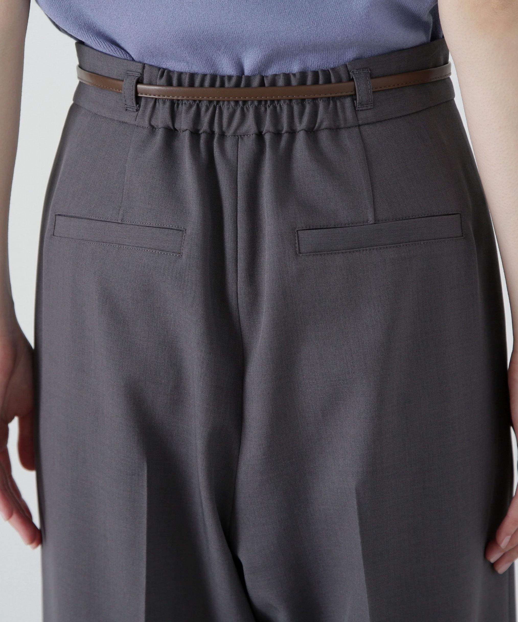 PROPORTION BODY DRESSING「合皮ベルト付きワイドパンツ」|その他|