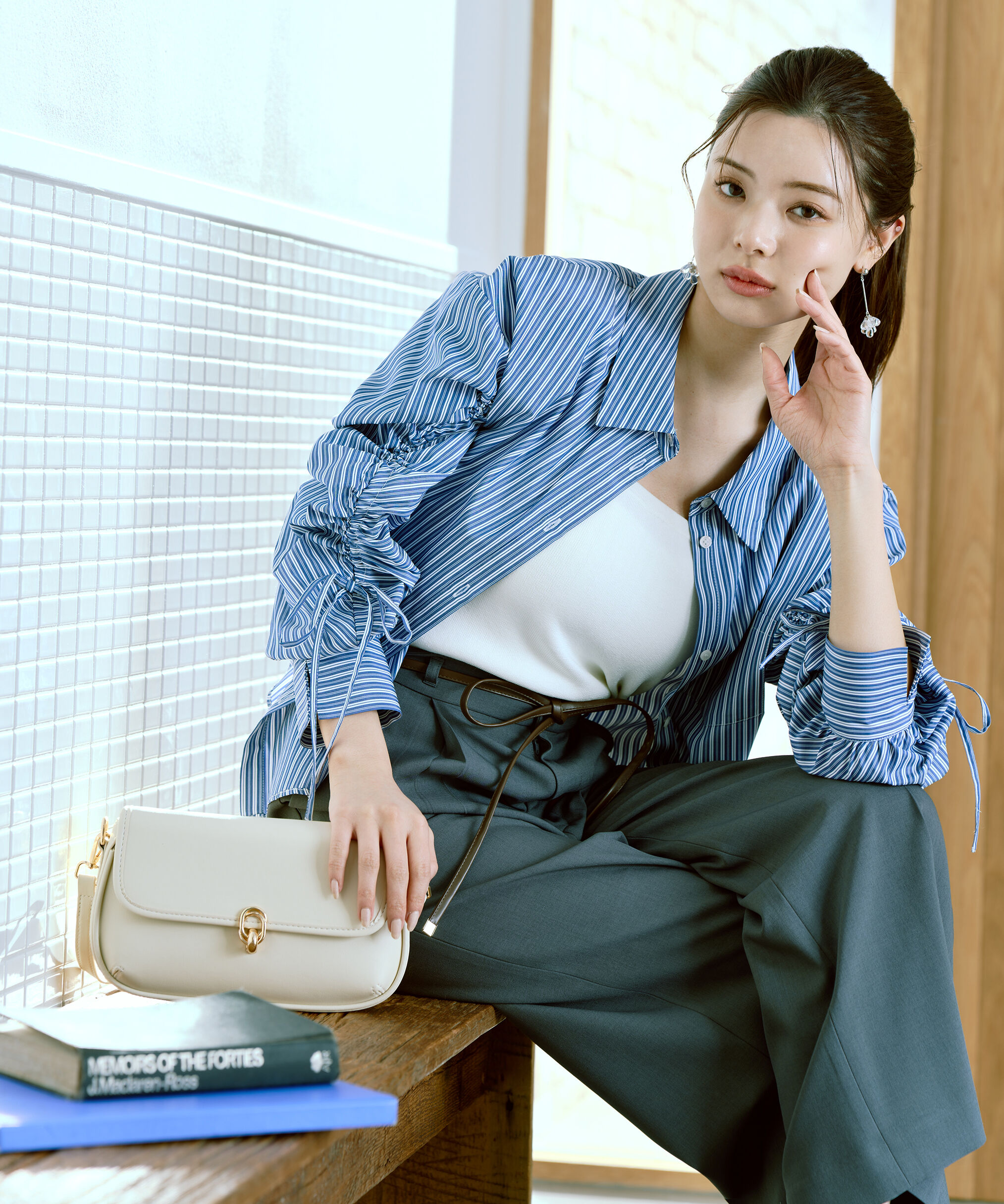 PROPORTION BODY DRESSING「合皮ベルト付きワイドパンツ」|その他|