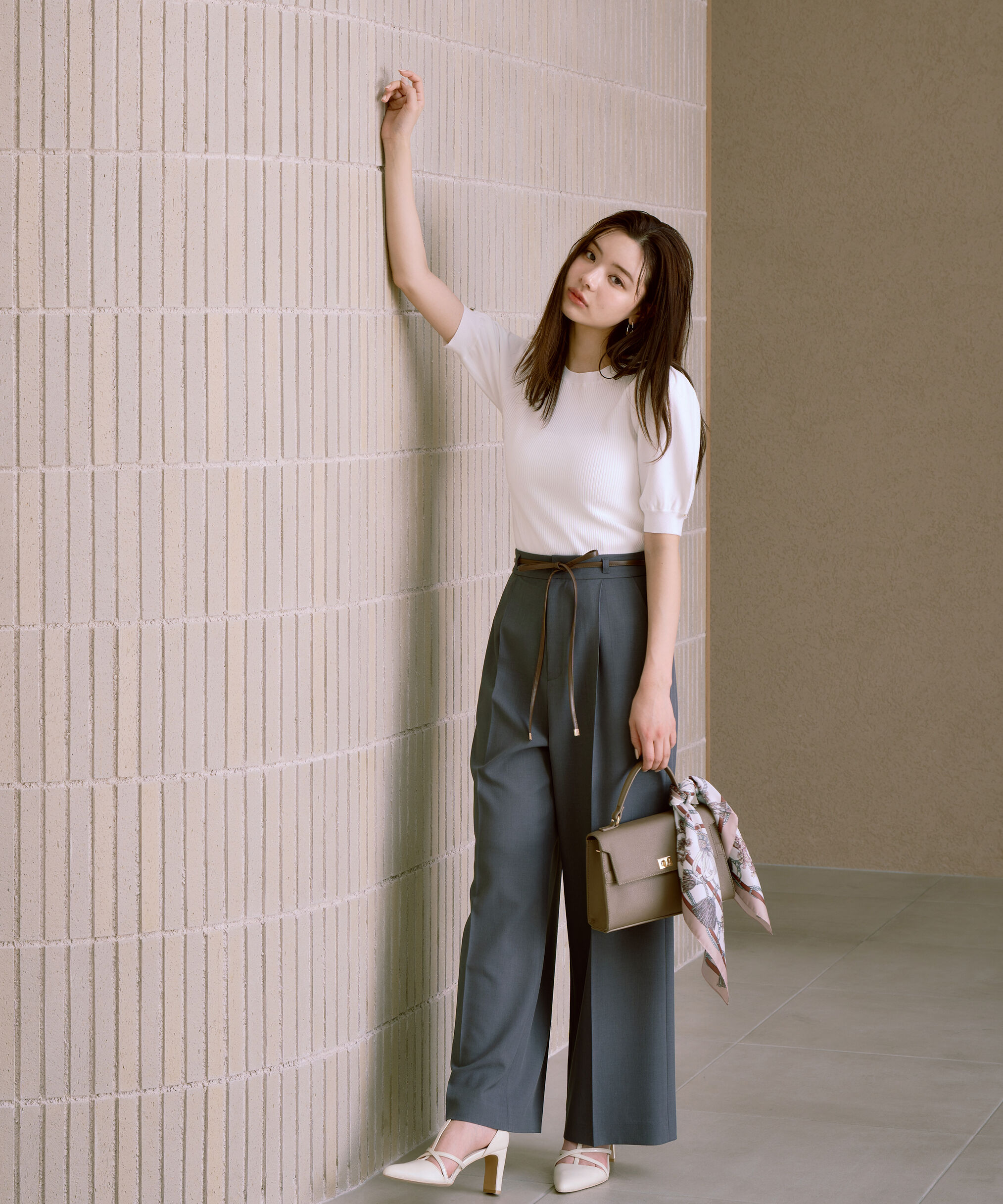 PROPORTION BODY DRESSING「合皮ベルト付きワイドパンツ」|その他|