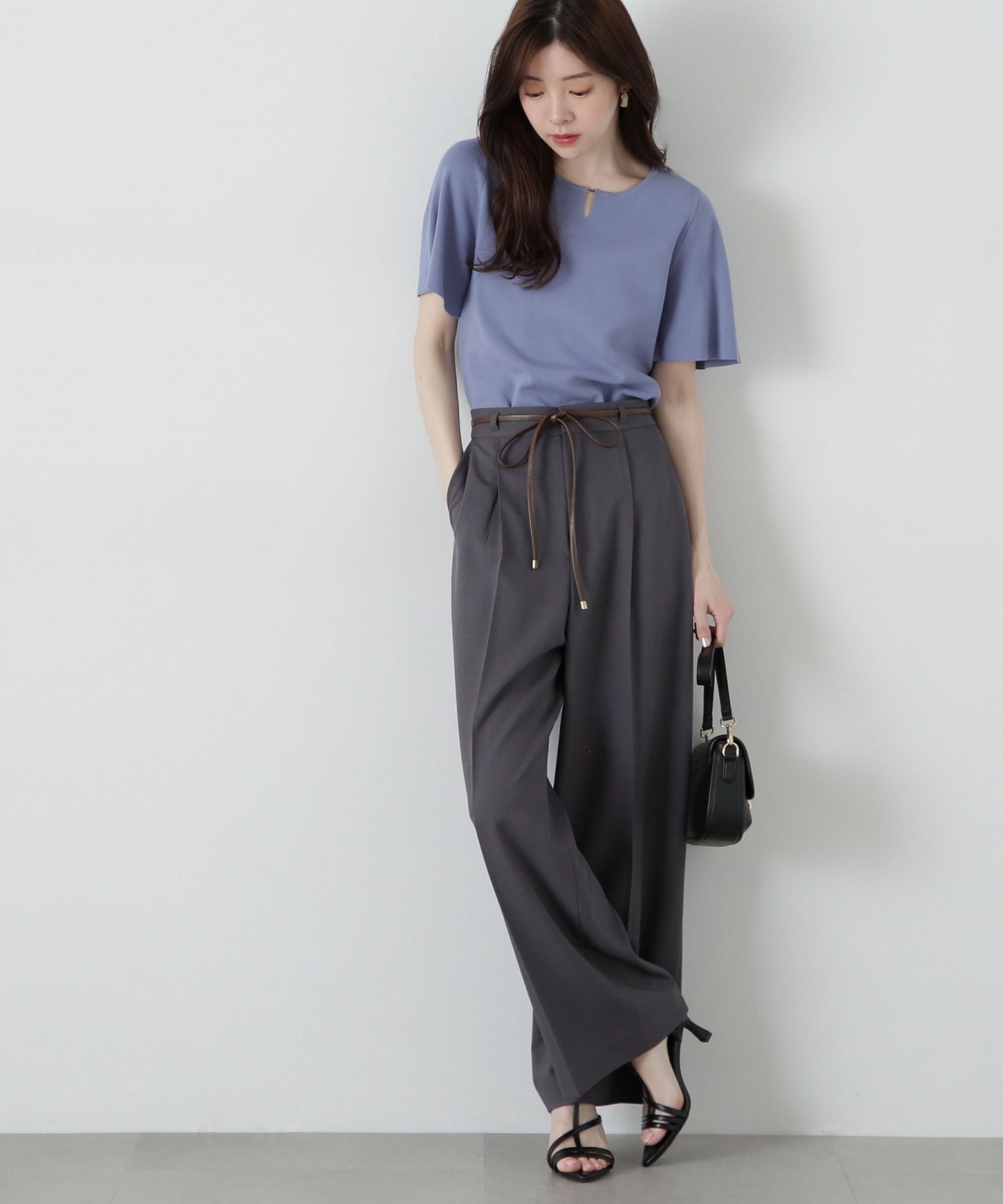 PROPORTION BODY DRESSING「合皮ベルト付きワイドパンツ」|その他|