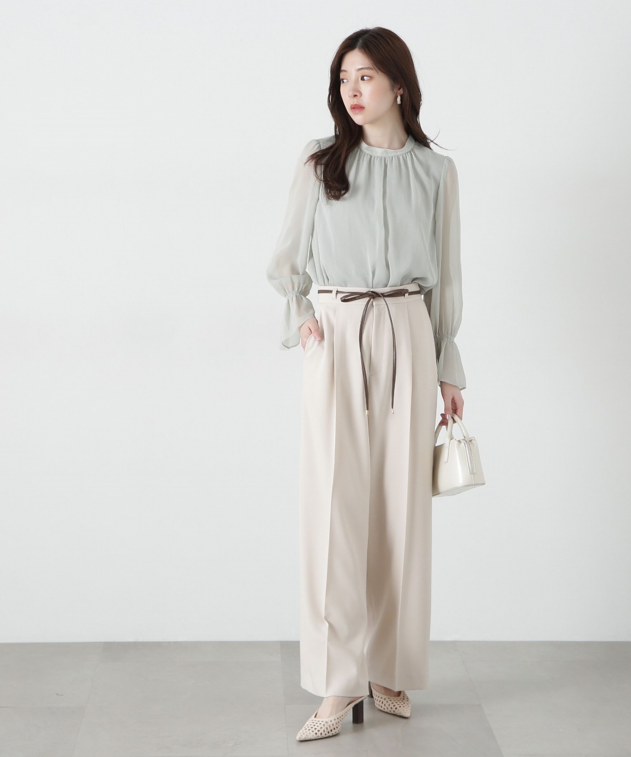 PROPORTION BODY DRESSING「合皮ベルト付きワイドパンツ」|その他|