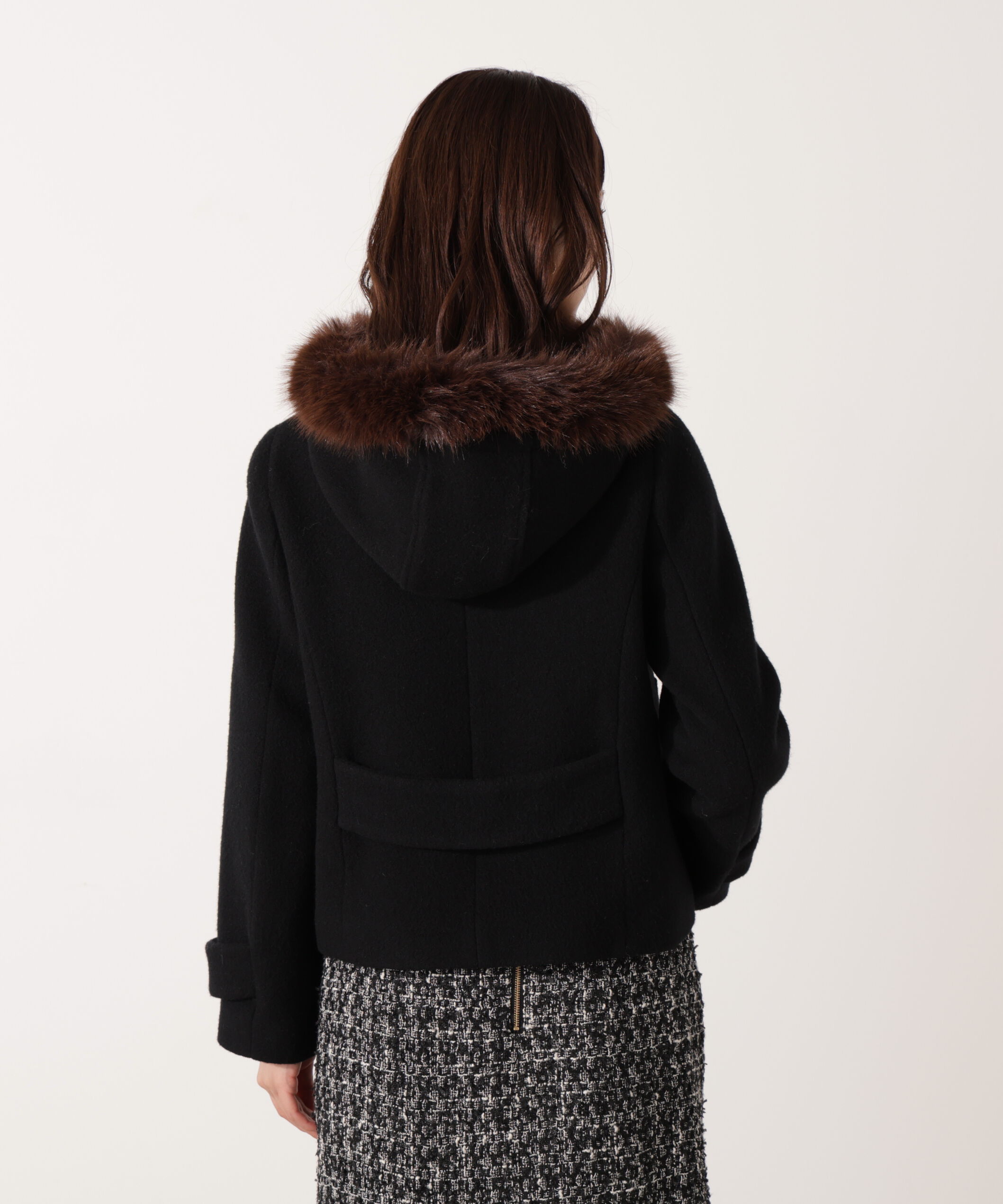 PROPORTION BODY DRESSING「モッサフードフェイクファーショートコート 25AW」|ブルゾン・スタジャン|