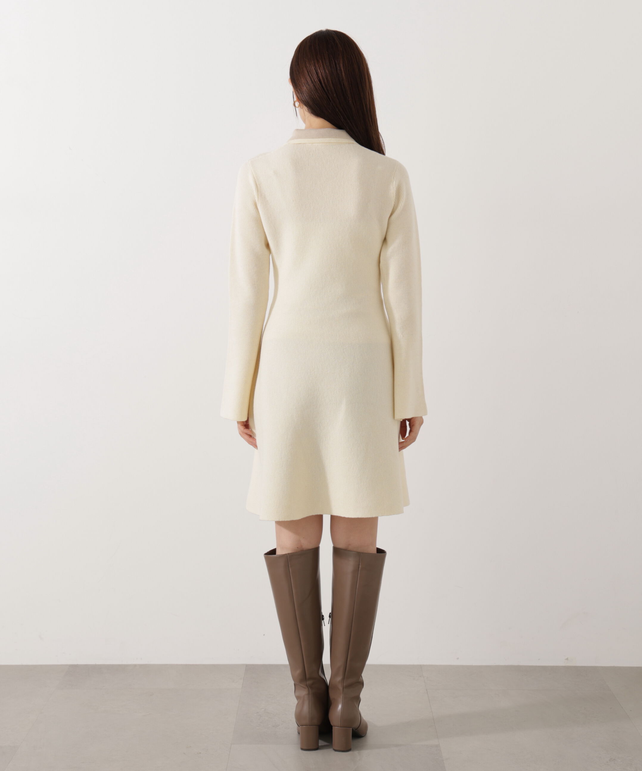 PROPORTION BODY DRESSING「《EDIT COLOGNE》ポロミニニットワンピース」|ワンピース|