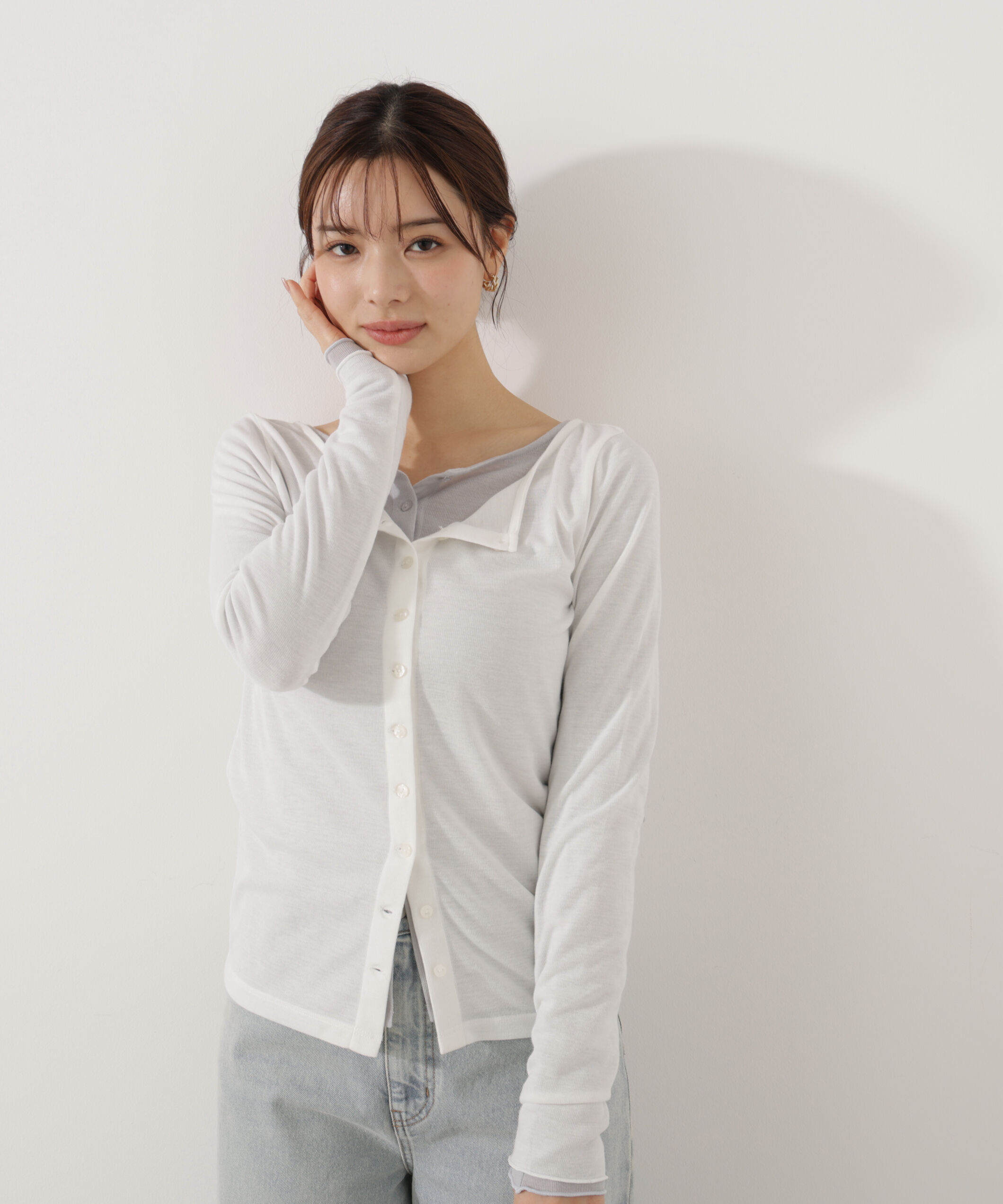 PROPORTION BODY DRESSING「〈a/mie〉シアーカットソー　26SS」|Tシャツ・カットソー|
