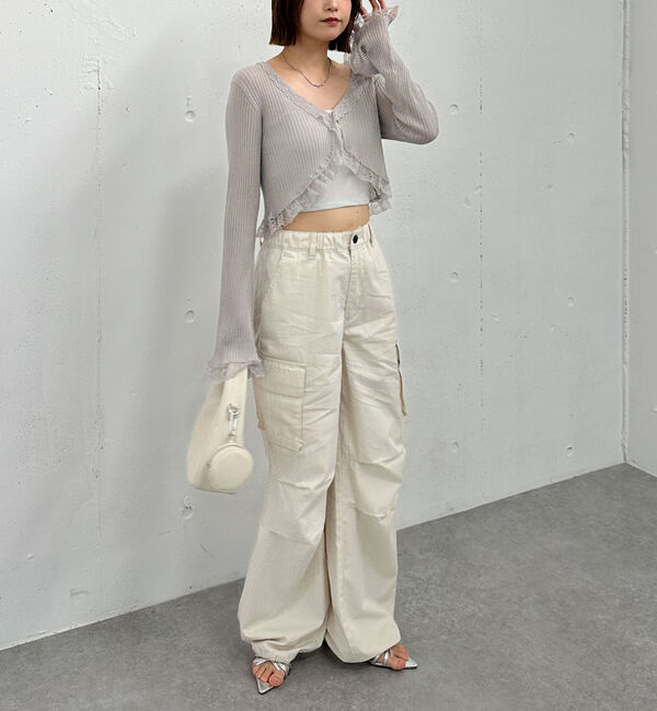 archives「レーストリミングニットカーディガン」|カーディガン|