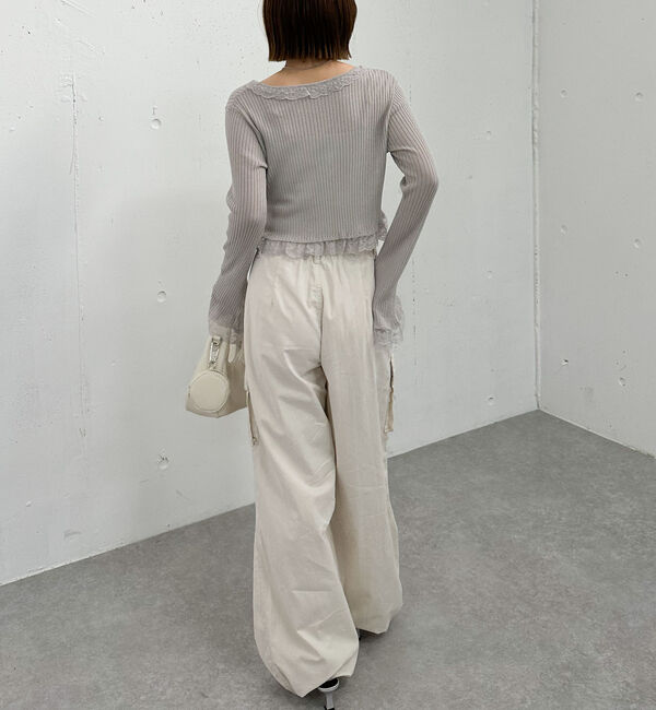 archives「レーストリミングニットカーディガン」|カーディガン|