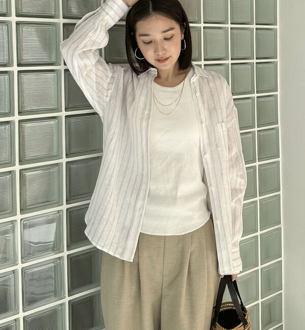 Doux archives「Ｆｌａｘリネンシャツ」|シャツ・ブラウス|