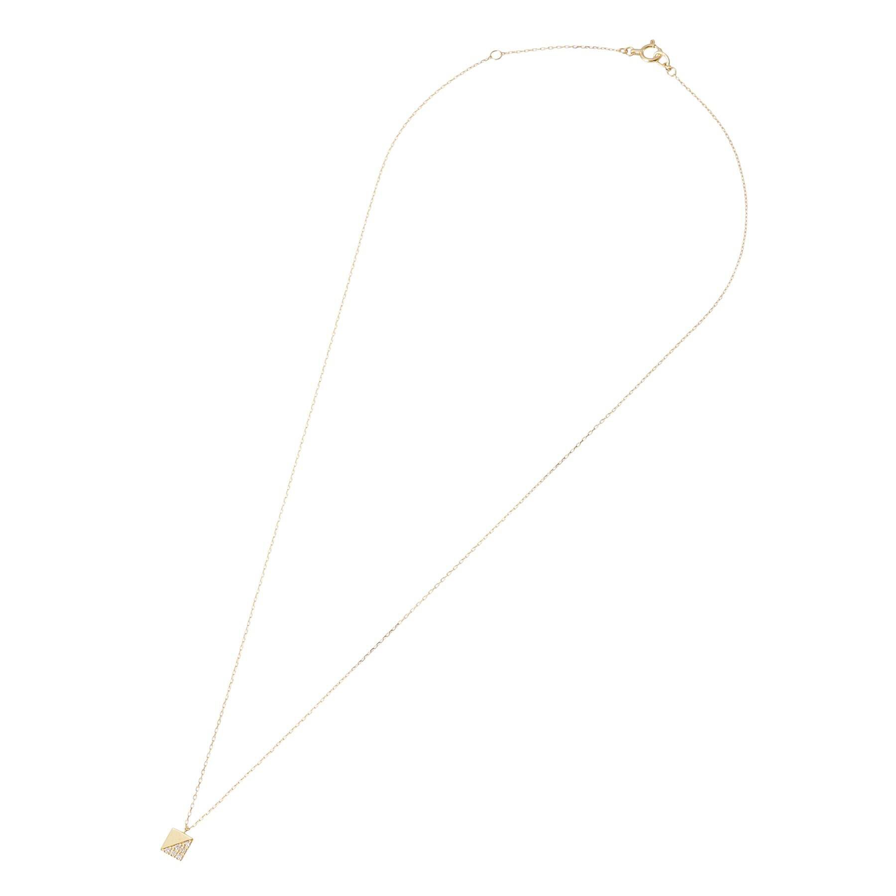 COCOSHNIK「K18ダイヤモンド ジオメモチーフ四角 ネックレス」|ネックレス|