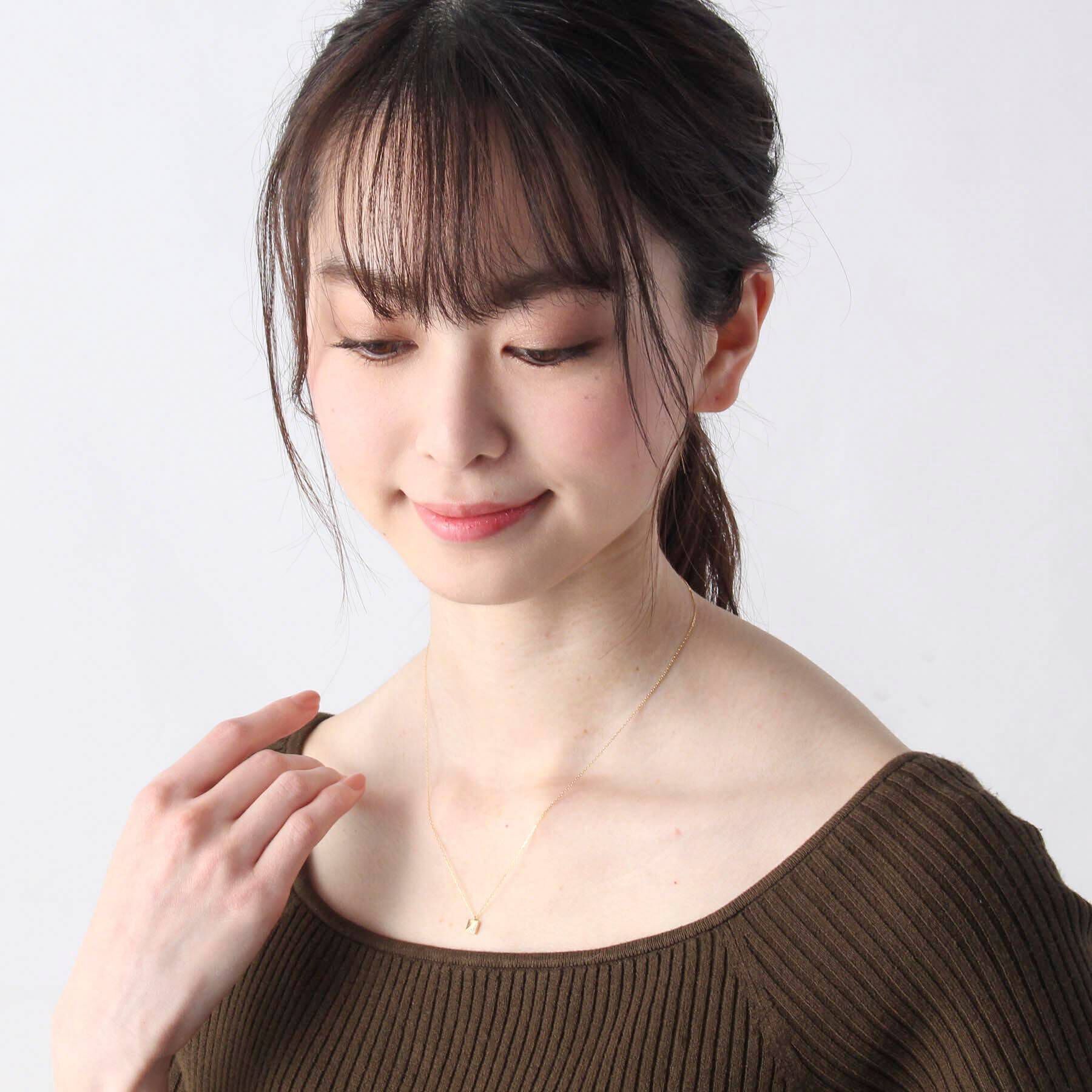 COCOSHNIK「K18ダイヤモンド ジオメモチーフ四角 ネックレス」|ネックレス|