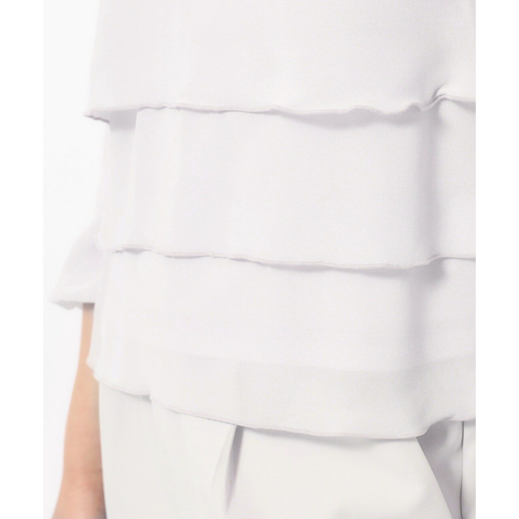 SHOO･LA･RUE「【S-4L/洗濯機可/ジャージ裏地】ティアードブラウス」|シャツ・ブラウス|