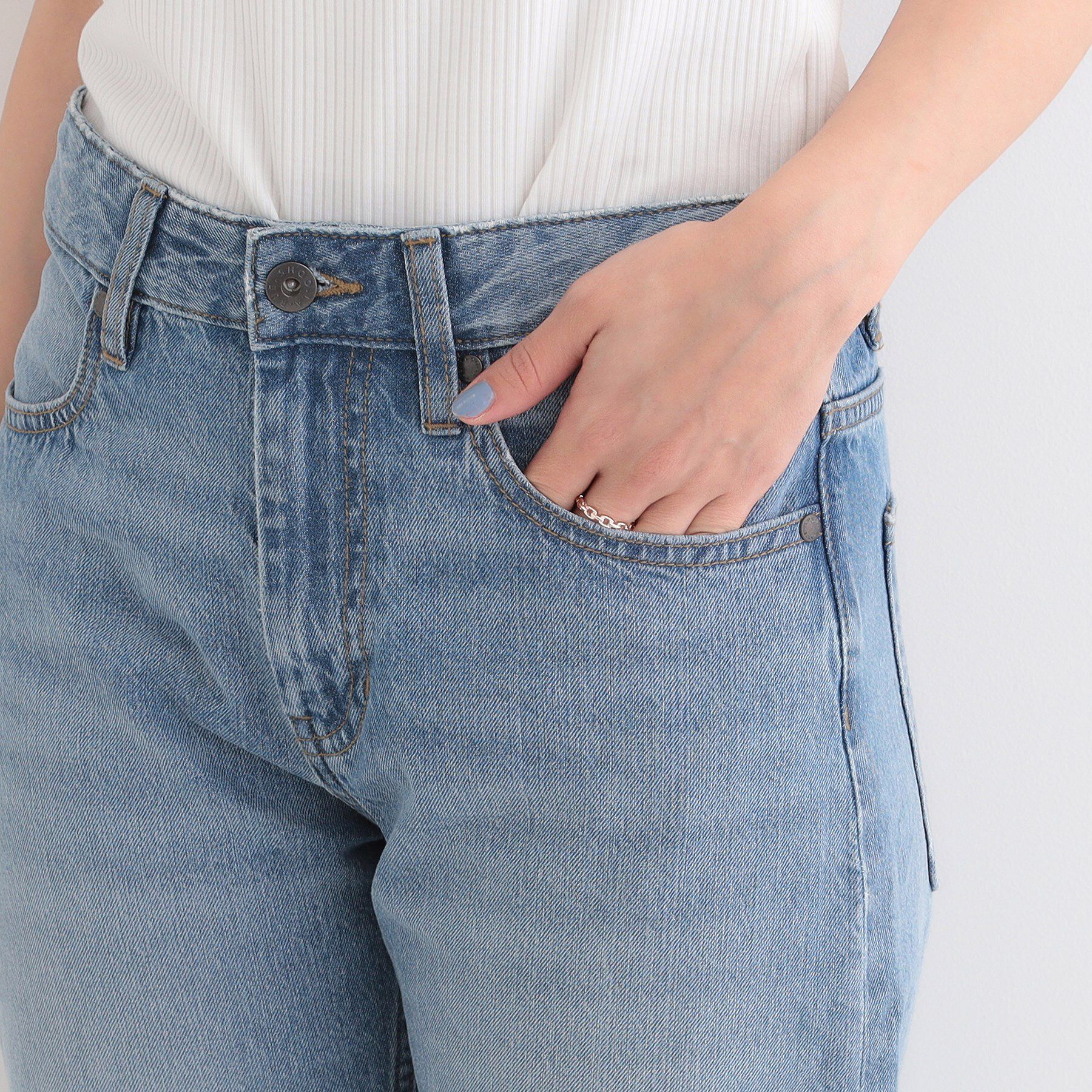 SHOO･LA･RUE「【SHOO・LA・RUE DENIM】程よいゆとりの ストレートパンツ」|デニム|