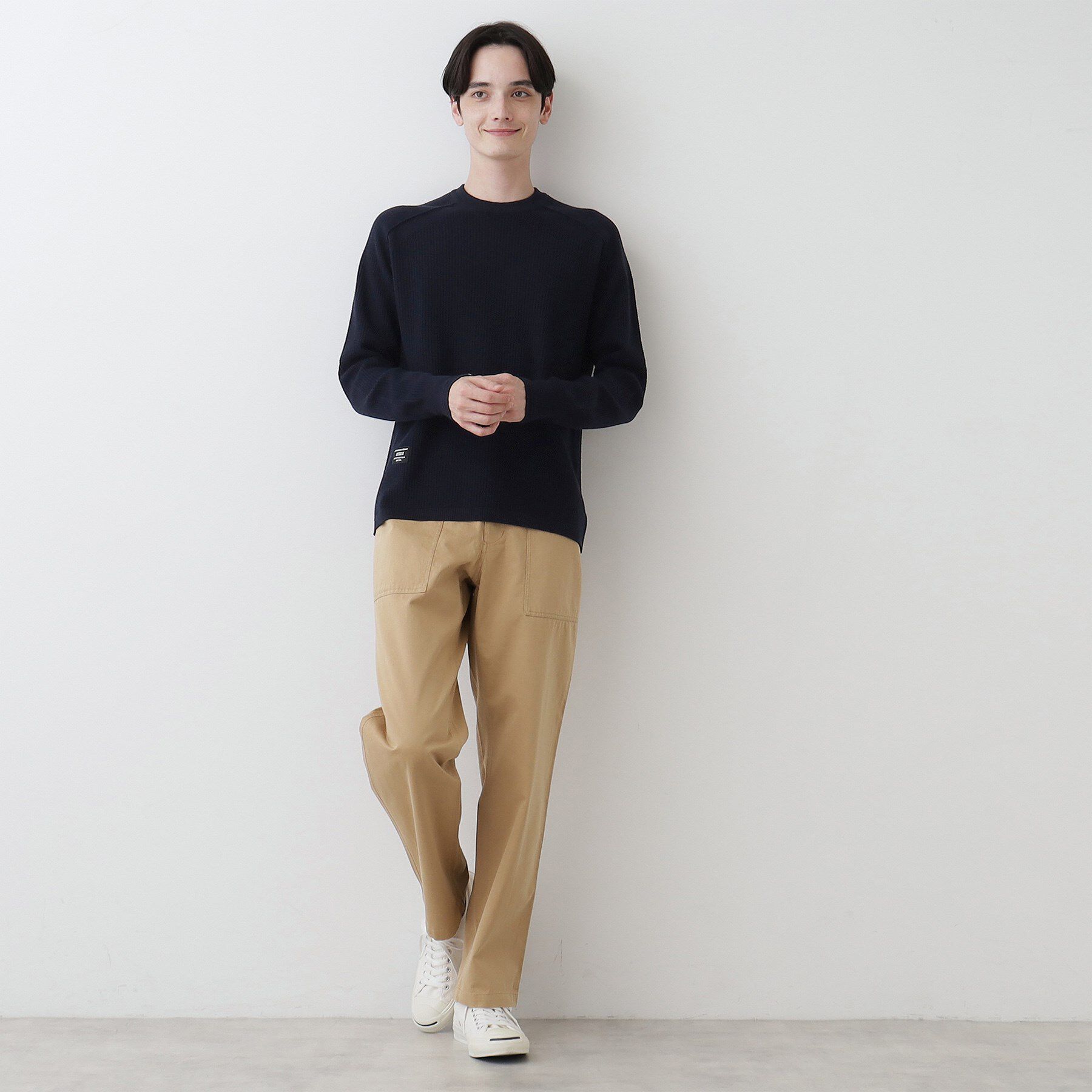 Dessin「【洗える】コットンカシミヤワッフルプルオーバー」|ニット・セーター|