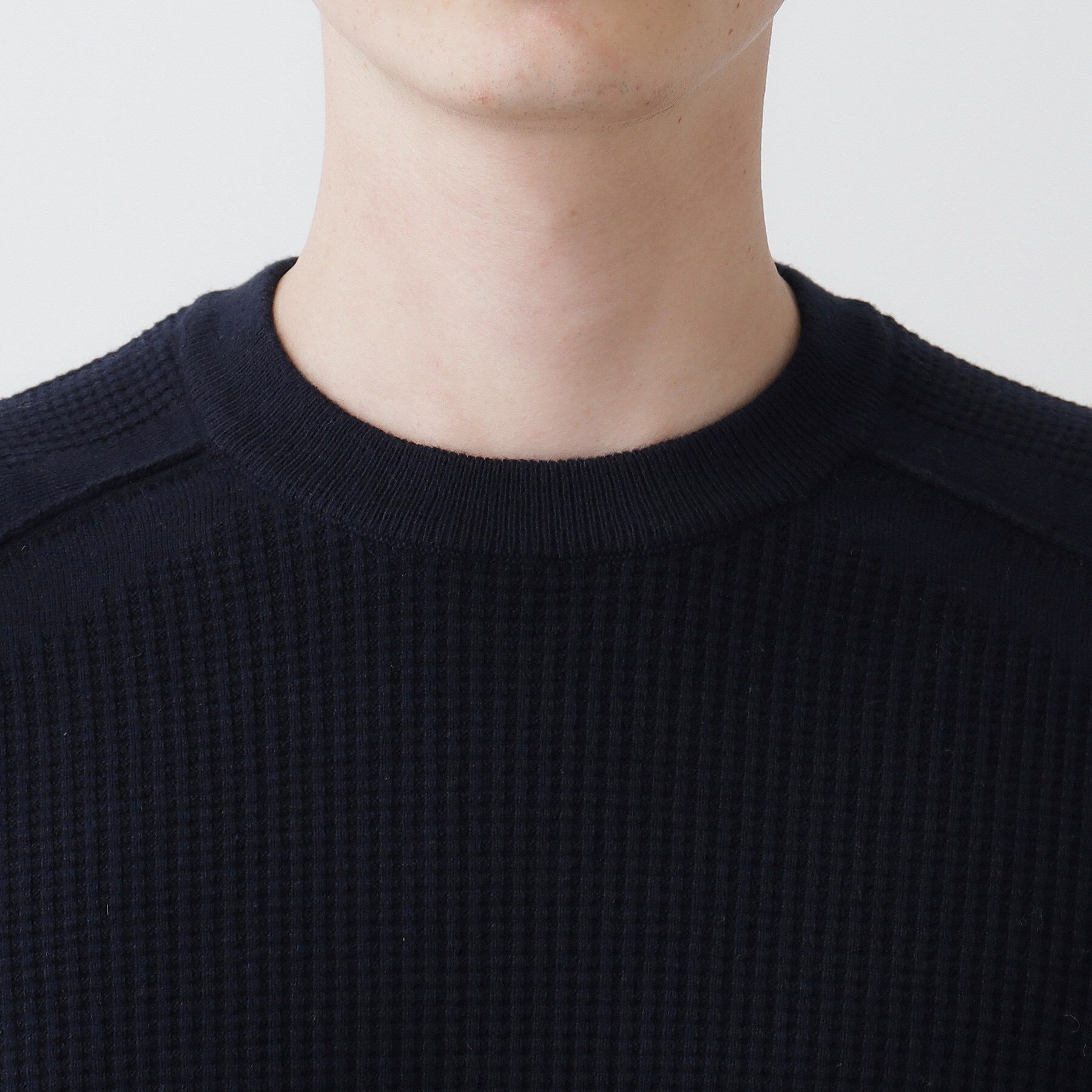 Dessin「【洗える】コットンカシミヤワッフルプルオーバー」|ニット・セーター|