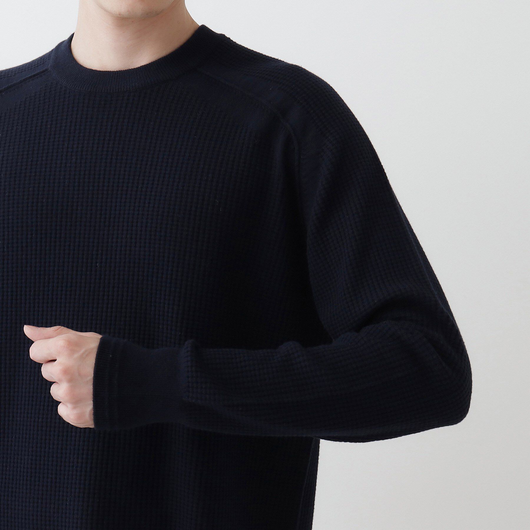 Dessin「【洗える】コットンカシミヤワッフルプルオーバー」|ニット・セーター|