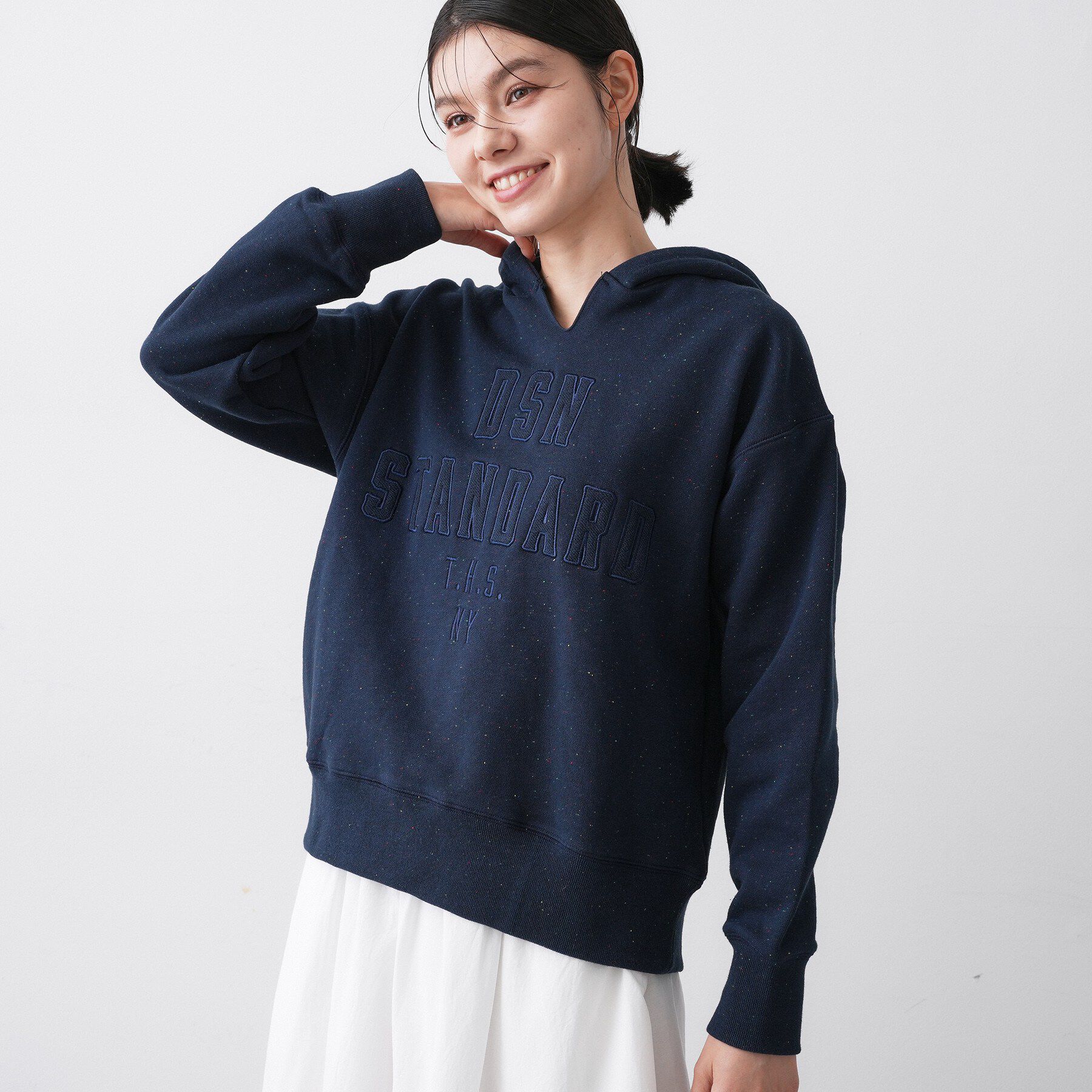 Dessin「【ユニセックス/洗える】ネップ裏毛フーディートレーナー」|パーカー|