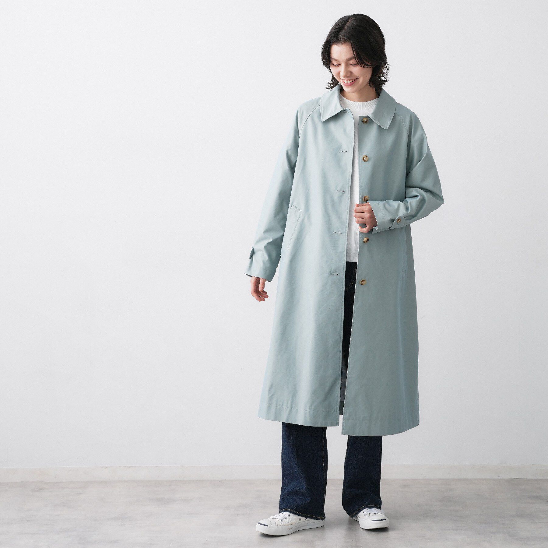 Dessin「シャンブレースプリングコート」|ステンカラーコート|