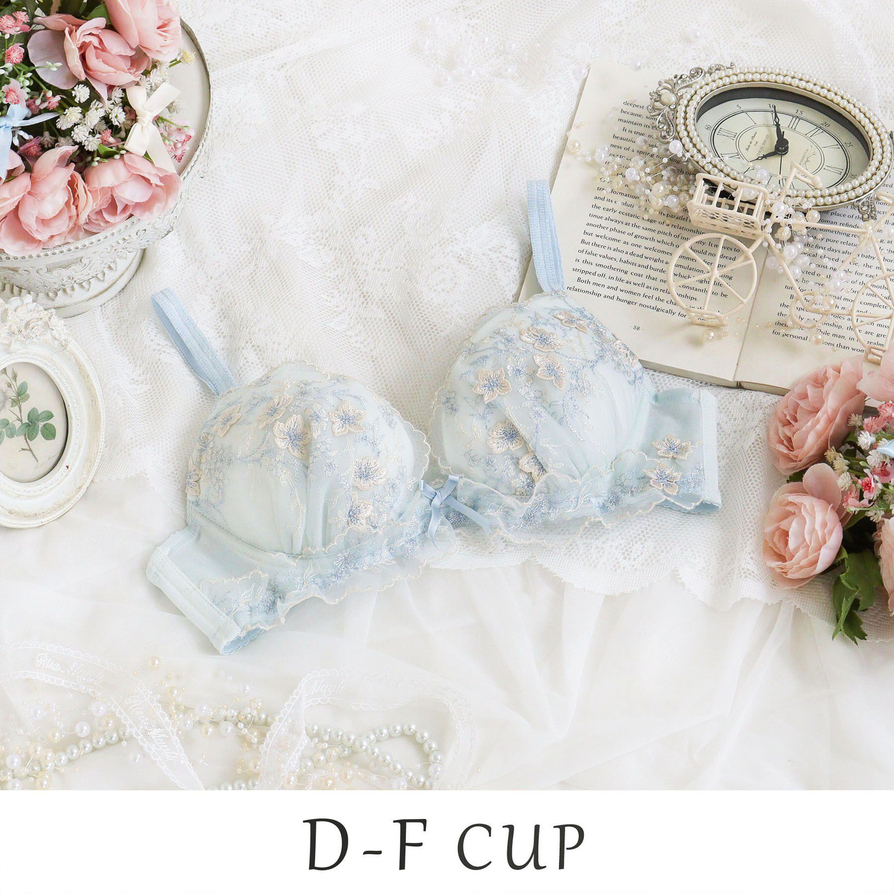 Risa Magli「フリート ブラジャー (D-F) ＜リサマリミラクル谷間ブラ＞」|インナー|サックスブルー(09