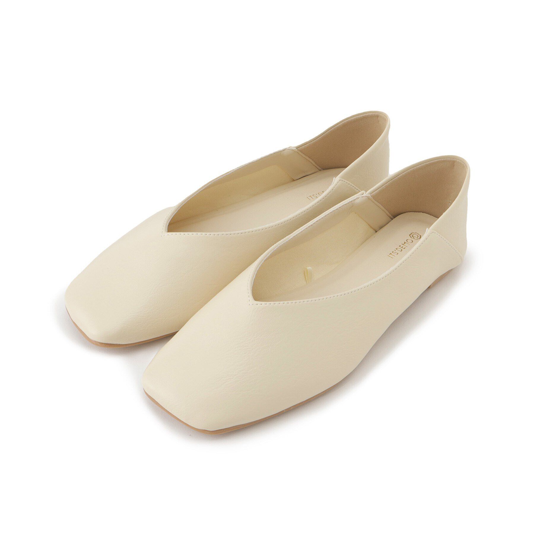 ITS&rsquo;DEMO「スクエアフラットシューズ」|その他|アイボリー(004)