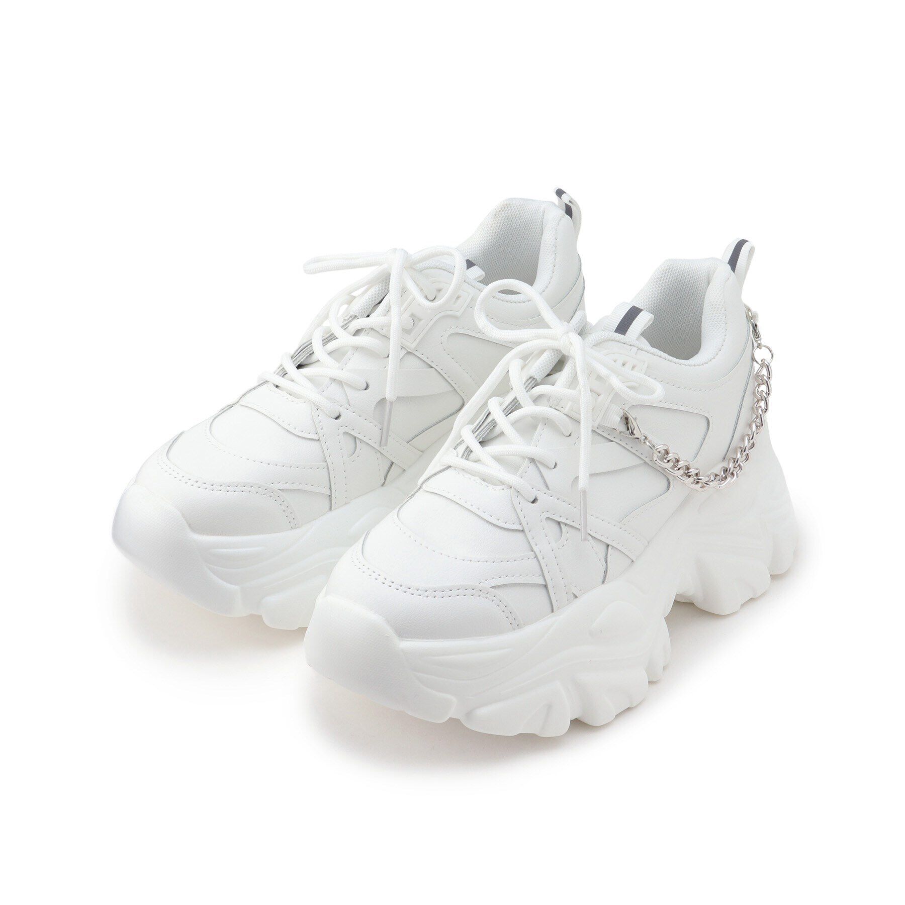 csT&P「2WAYチェーン軽量厚底スニーカー」|スニーカー|ホワイト(001)