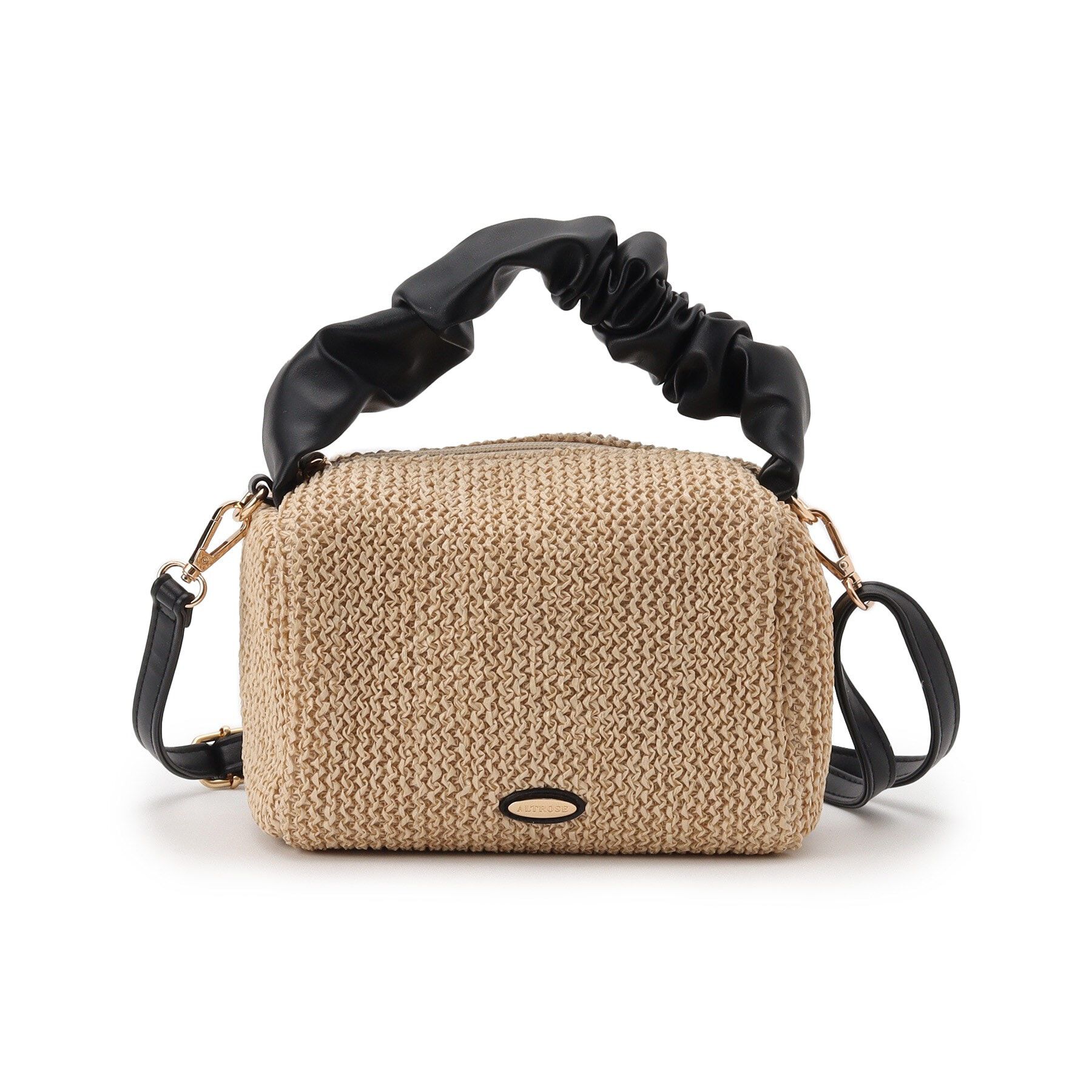 Ober Tashe「スクエア ギャザーハンドル カゴバッグ 2wayショルダーバッグ」|ショルダー・メッセンジャー|ﾍﾞｰｼﾞｭ(052)