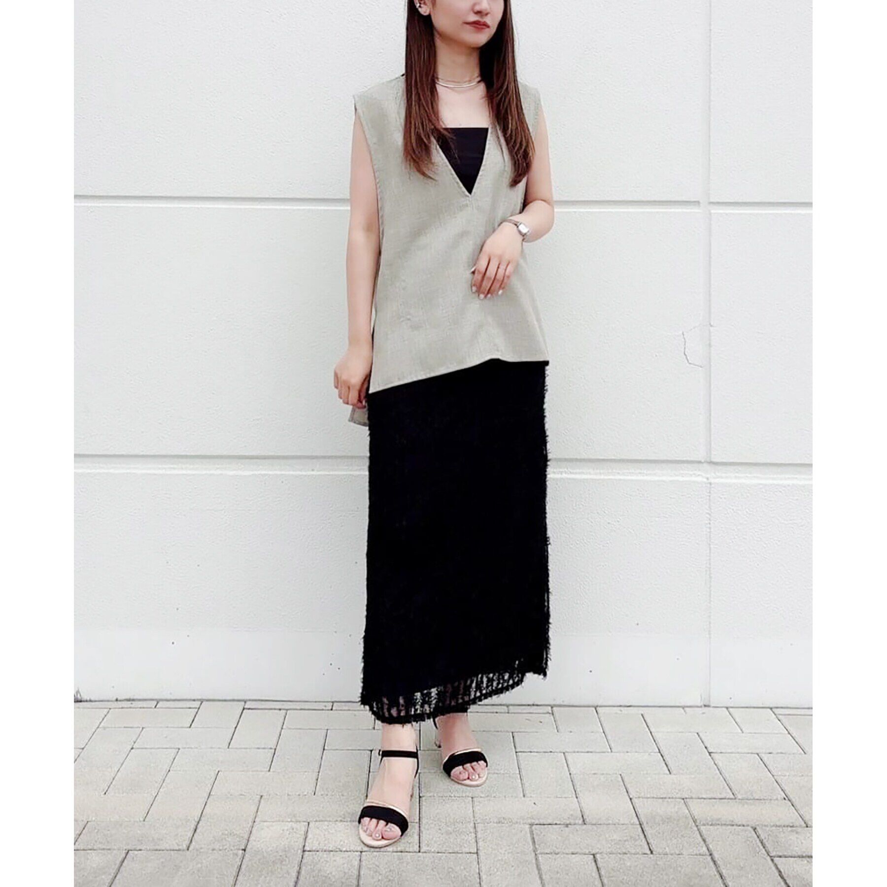 ESPERANZA「クリアヒールアンクルストラップ 24SS」|サンダル|