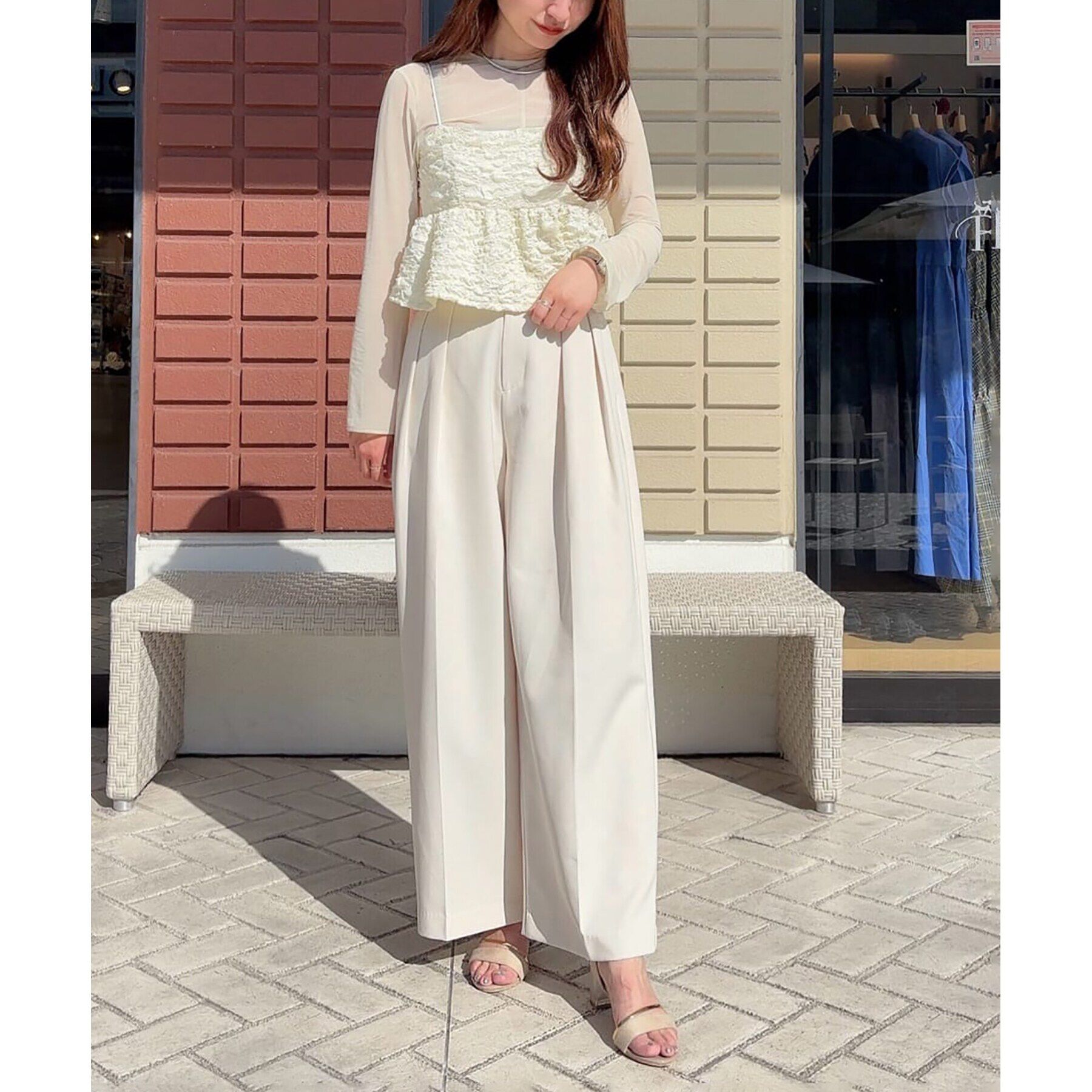 ESPERANZA「クリアヒールアンクルストラップ 24SS」|サンダル|