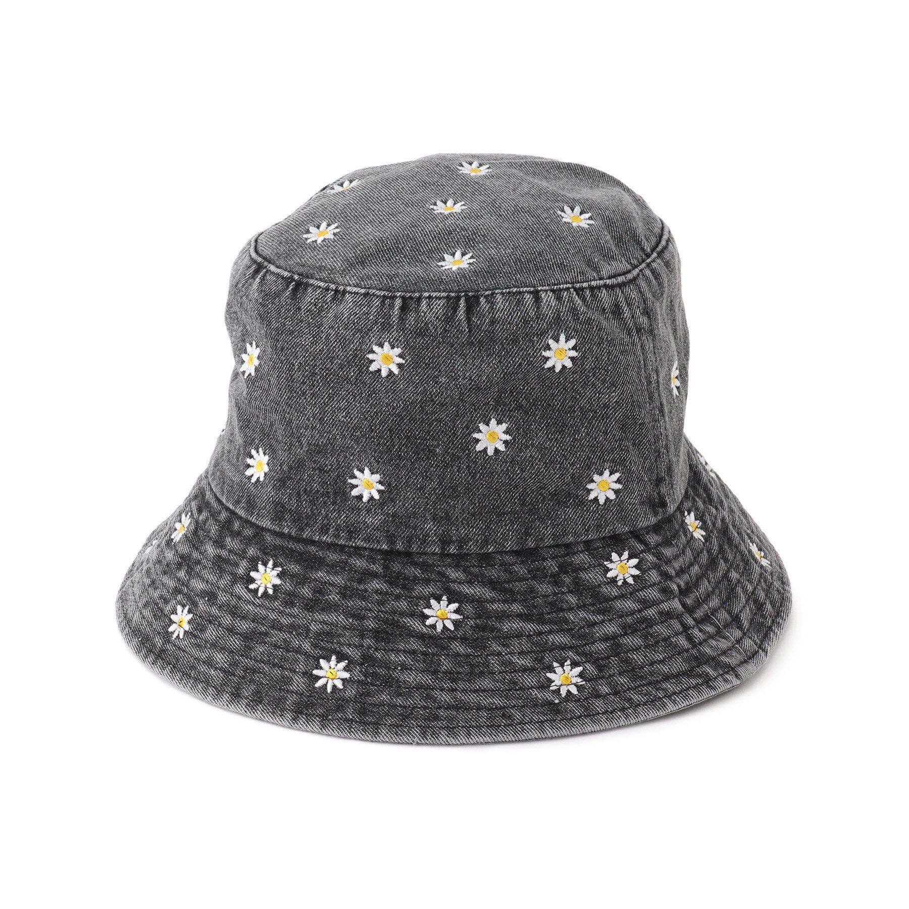 Grandedge「デニムマーガレットバケットハット」|ハット|ブラック(019)