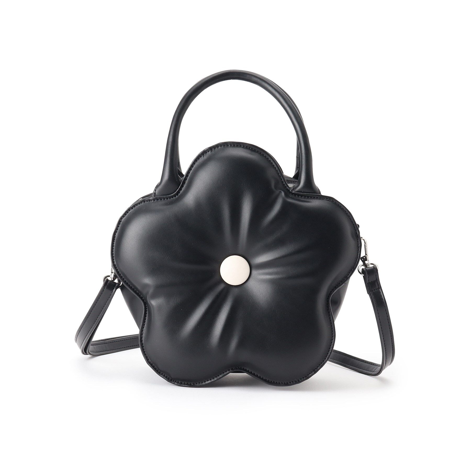 Ober Tashe「フラワー2WAYバッグ」|ハンドバッグ|ﾌﾞﾗｯｸ(019)