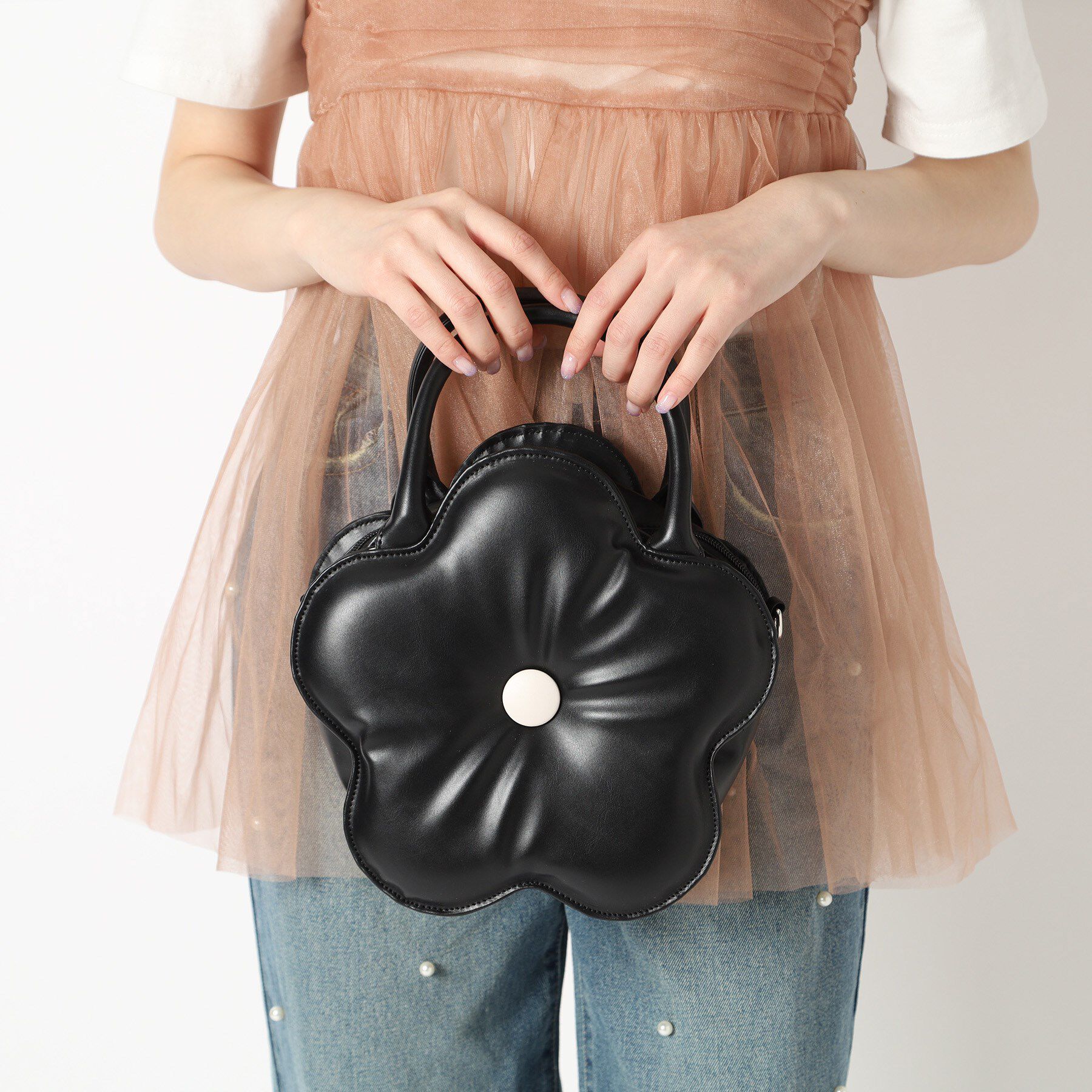 Ober Tashe「フラワー2WAYバッグ」|ハンドバッグ|