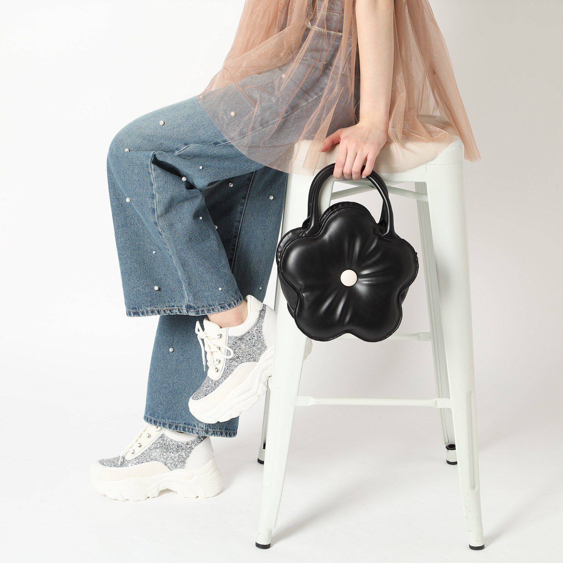 Ober Tashe「フラワー2WAYバッグ」|ハンドバッグ|