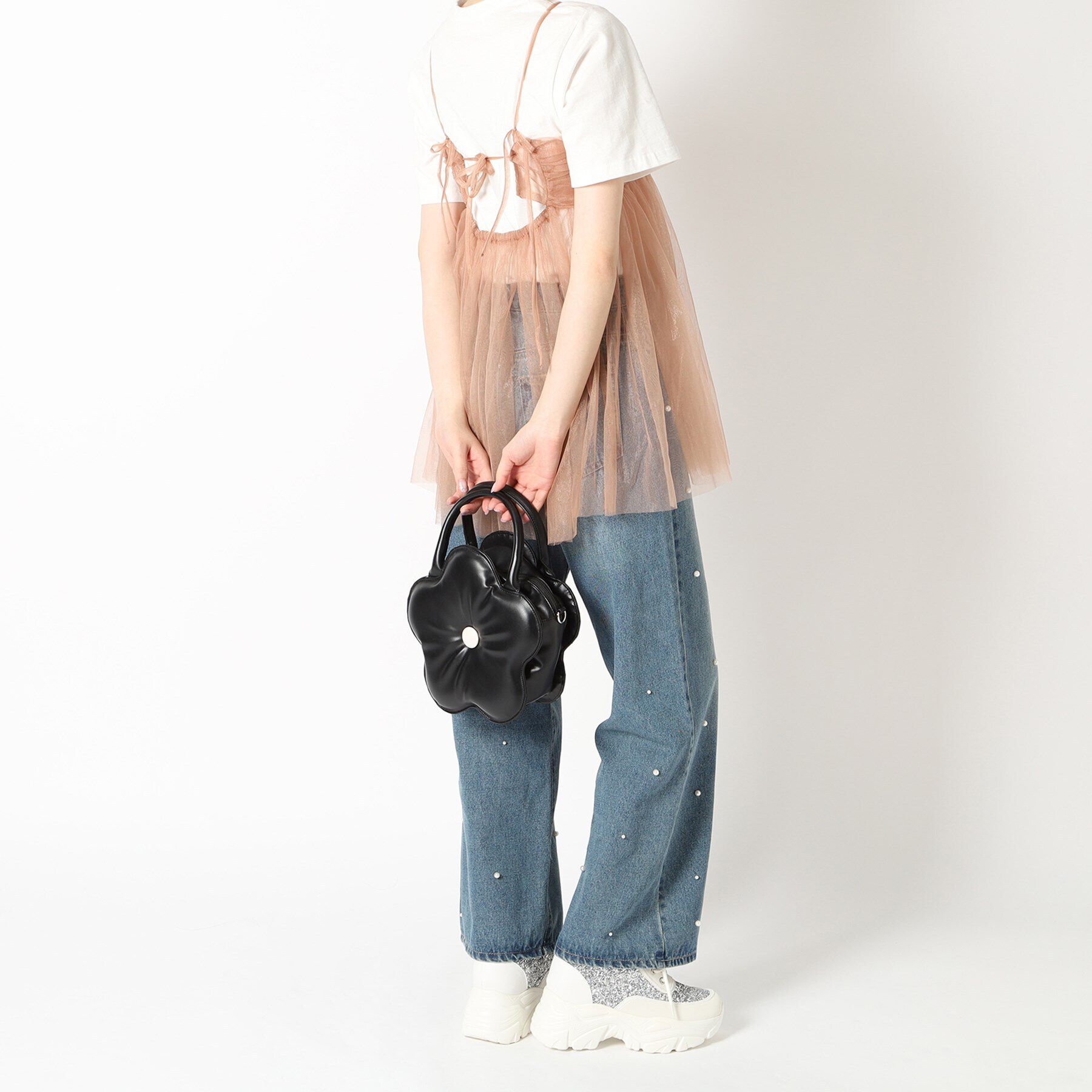 Ober Tashe「フラワー2WAYバッグ」|ハンドバッグ|