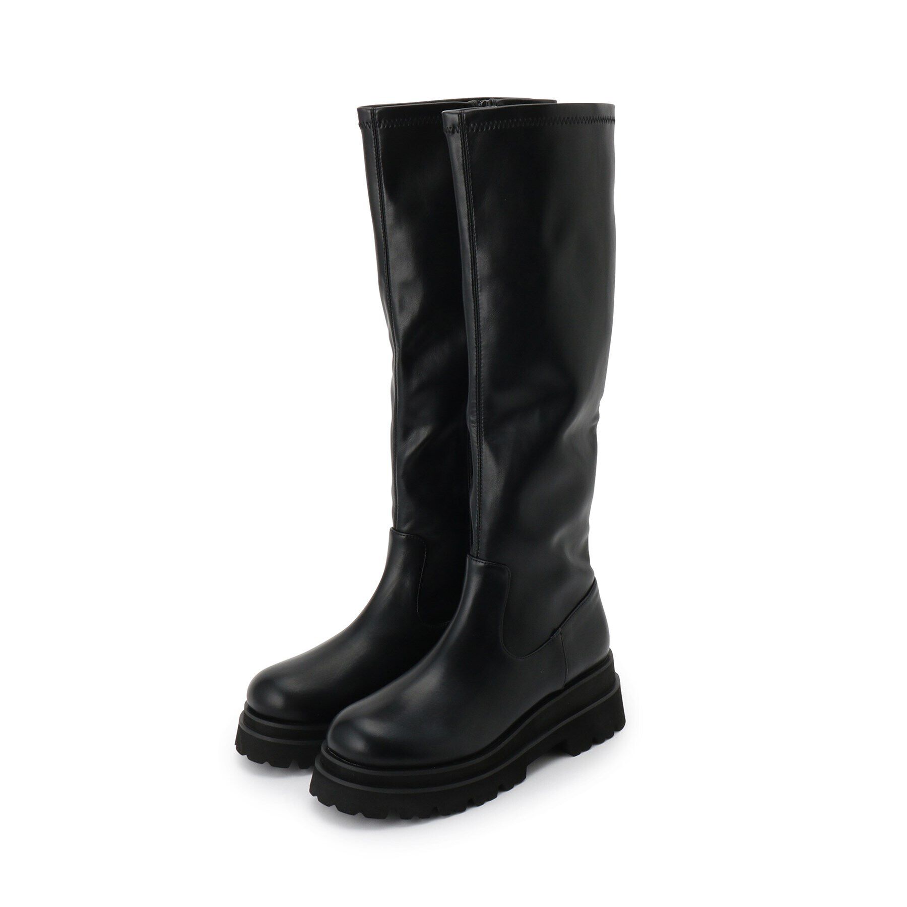 ESPERANZA「晴雨兼用タンクソールロングブーツ」|ショートブーツ|ﾌﾞﾗｯｸ(019)