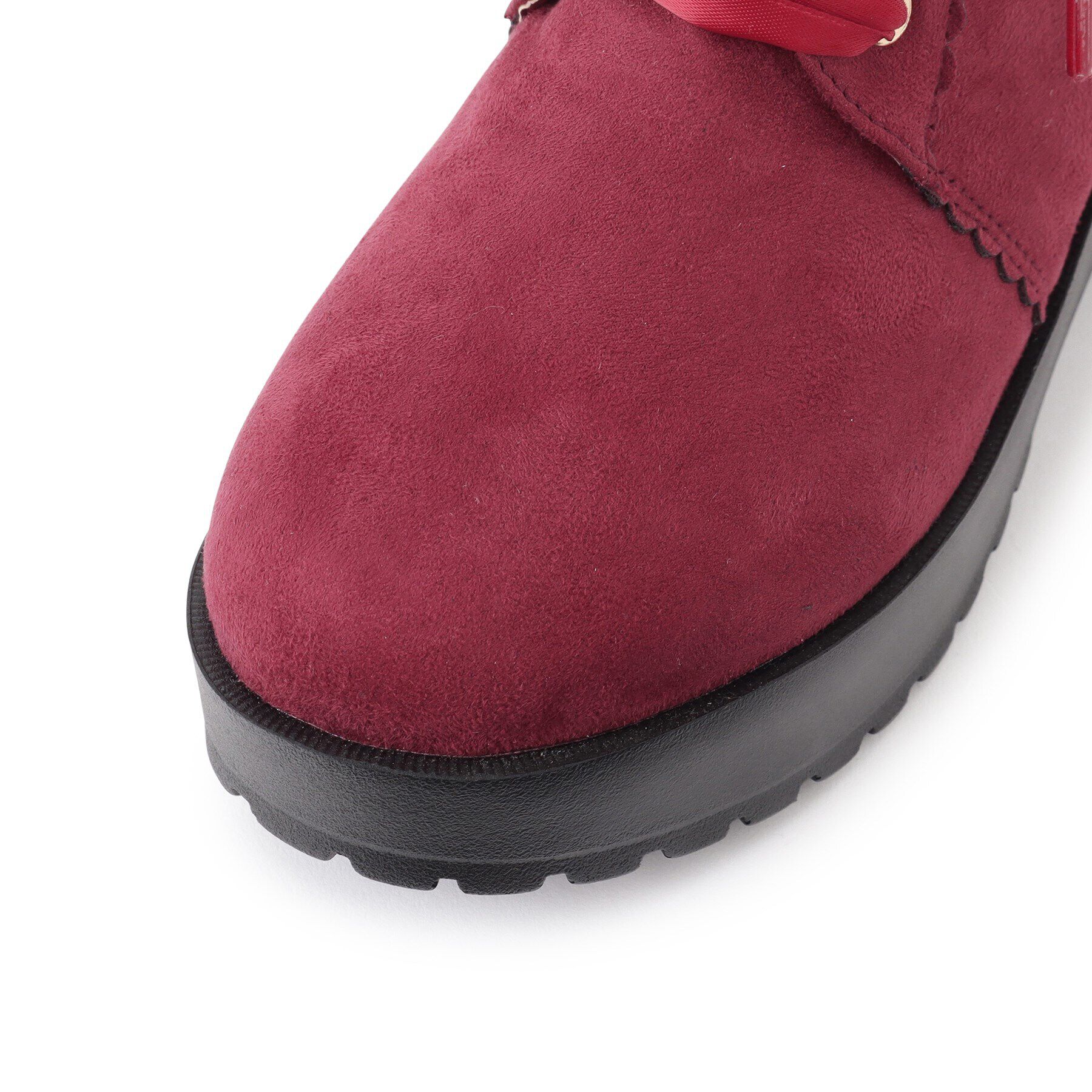 csT&P「厚底ガーリーレースアップフラワーカットブーツ」|ショートブーツ|