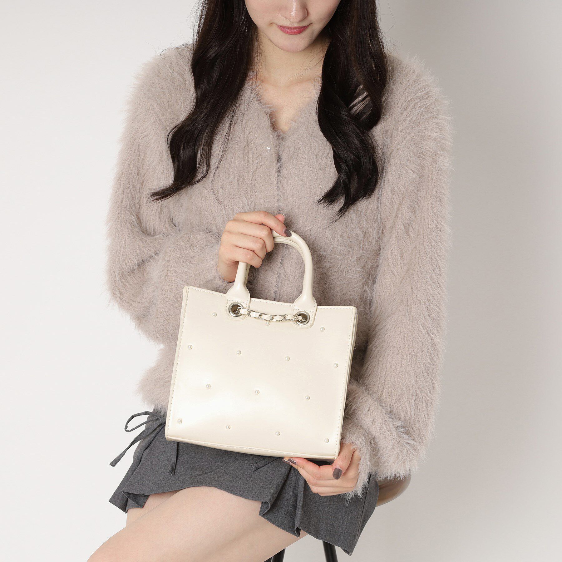 Ober Tashe「パール調2WAYトート」|トートバッグ|