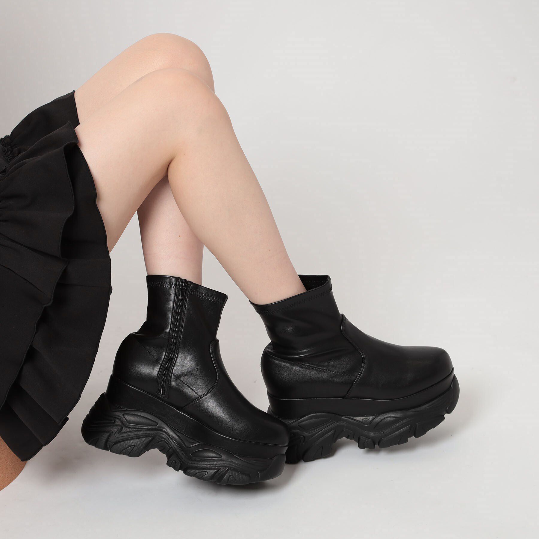 csT&P「厚底ラバーストームブーツ」|ショートブーツ|