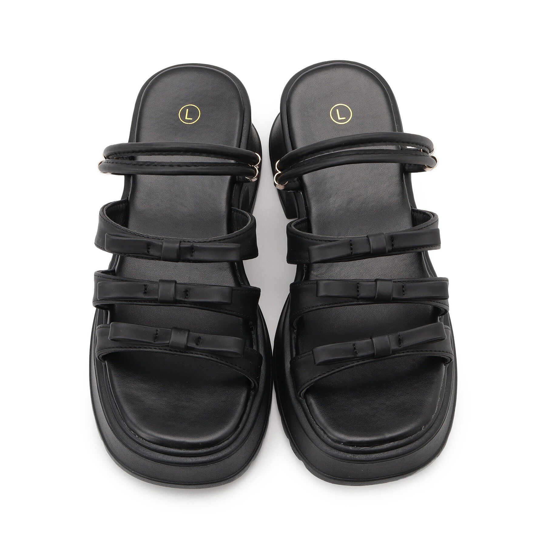 csT&P「3連リボンバレエコアサンダル」|サンダル|