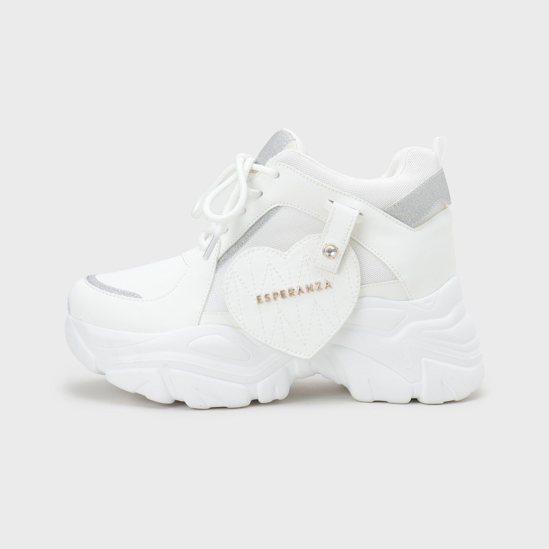 ESPERANZA「ハートチャームインヒールスニーカー」|スニーカー|