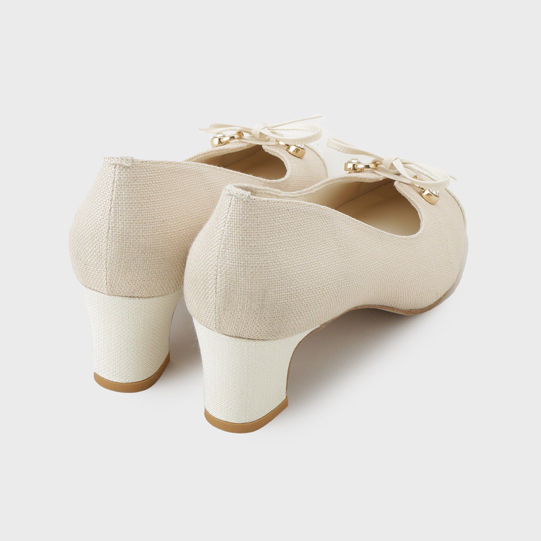 ESPERANZA「ビジューリボンポインテッドパンプス」|パンプス|