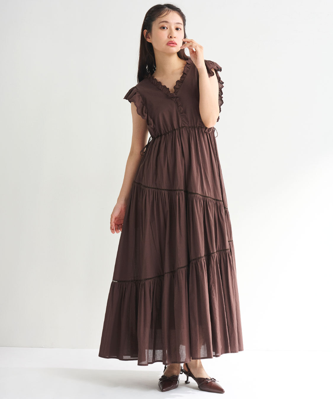 COCO DEAL「エンブロイダリーフリルティアードワンピース」|ワンピース|