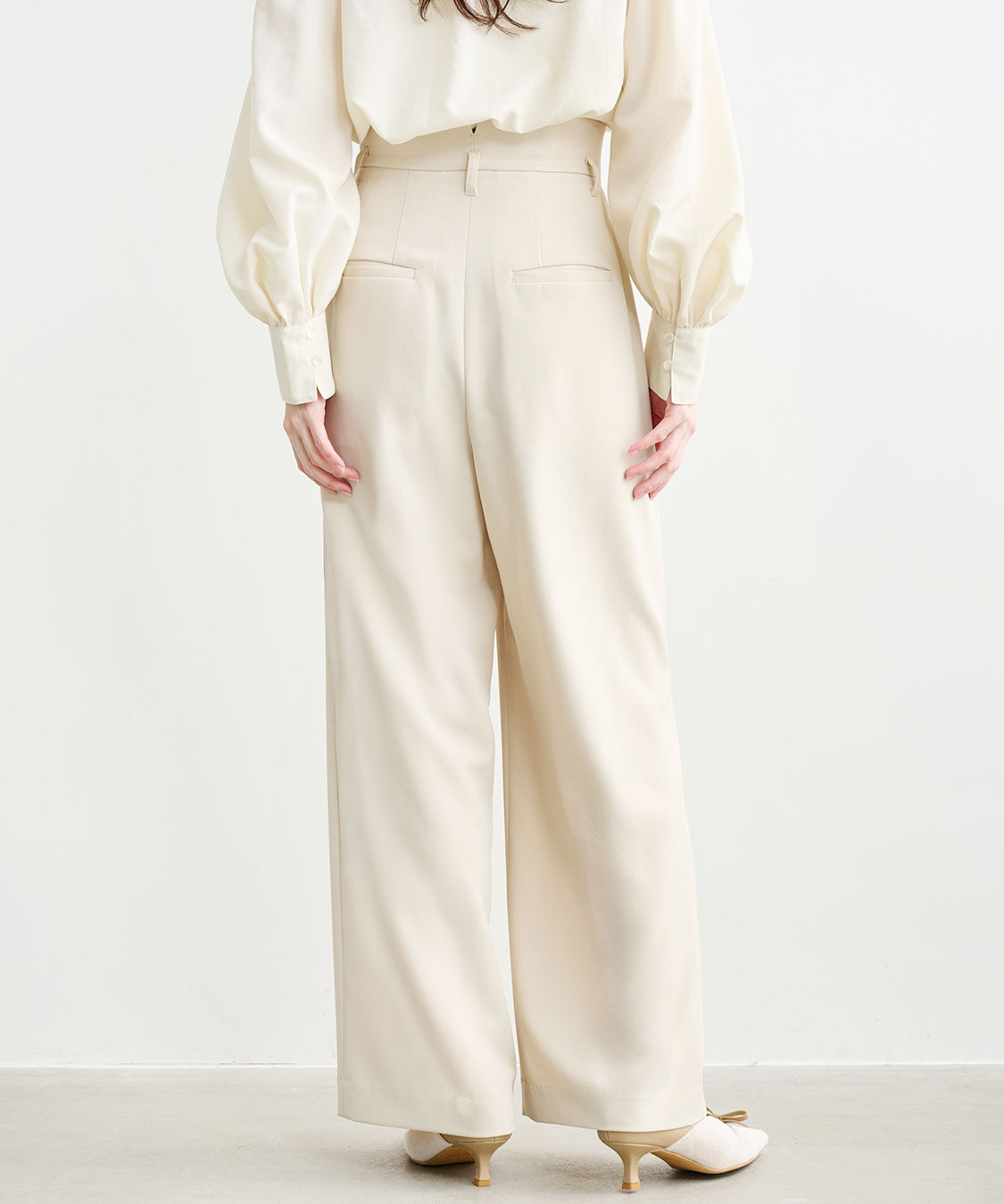 COCO DEAL「ベルトディテールアシメワイドパンツ」|スラックス|