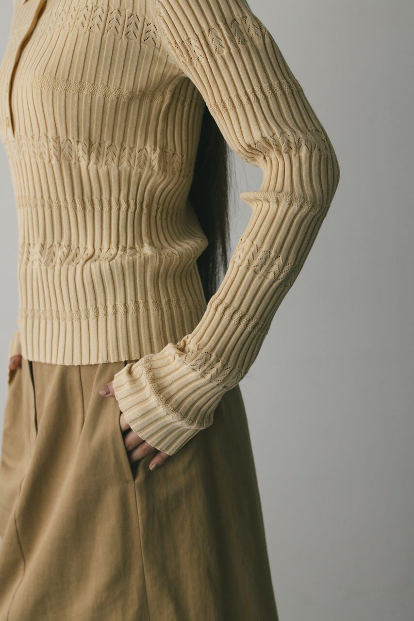 STYLEMIXER「アイレットリブニットポロ」|ニット・セーター|