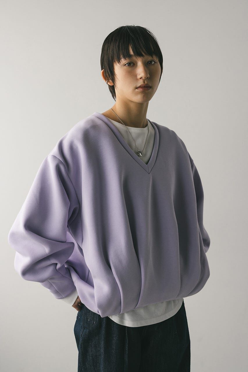 STYLEMIXER「Vネックフォルムダンボールトップ」|Tシャツ・カットソー|PUR