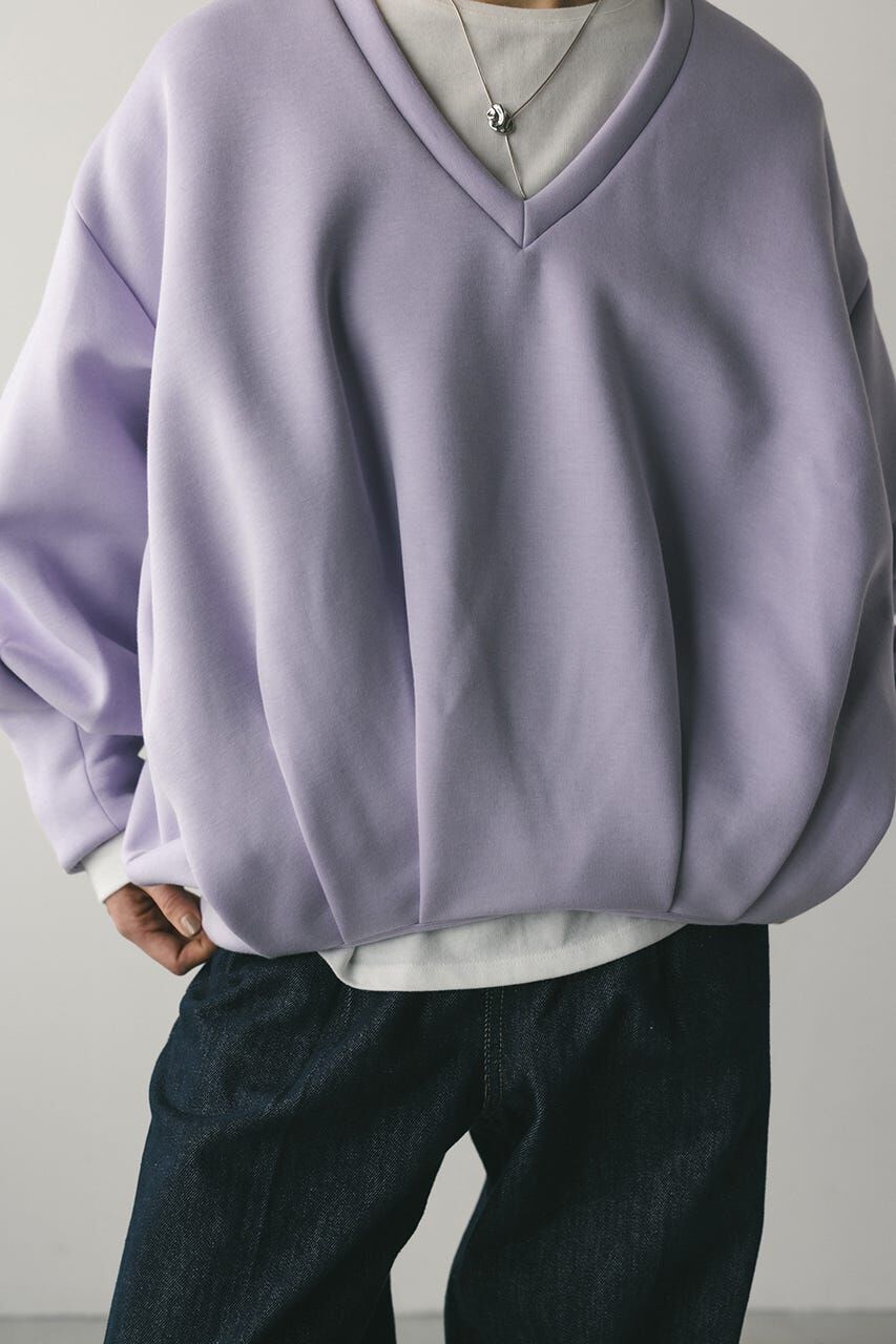 STYLEMIXER「Vネックフォルムダンボールトップ」|Tシャツ・カットソー|