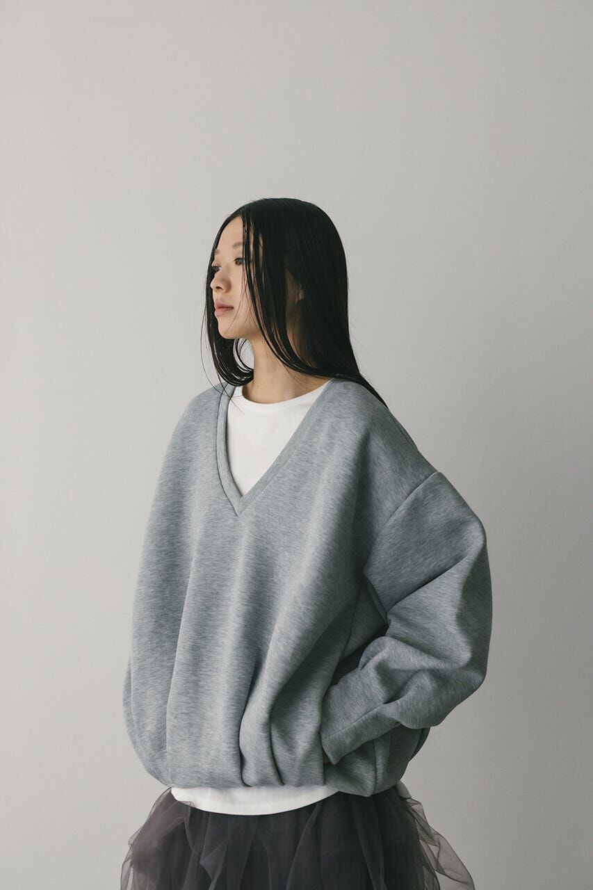 STYLEMIXER「Vネックフォルムダンボールトップ」|Tシャツ・カットソー|