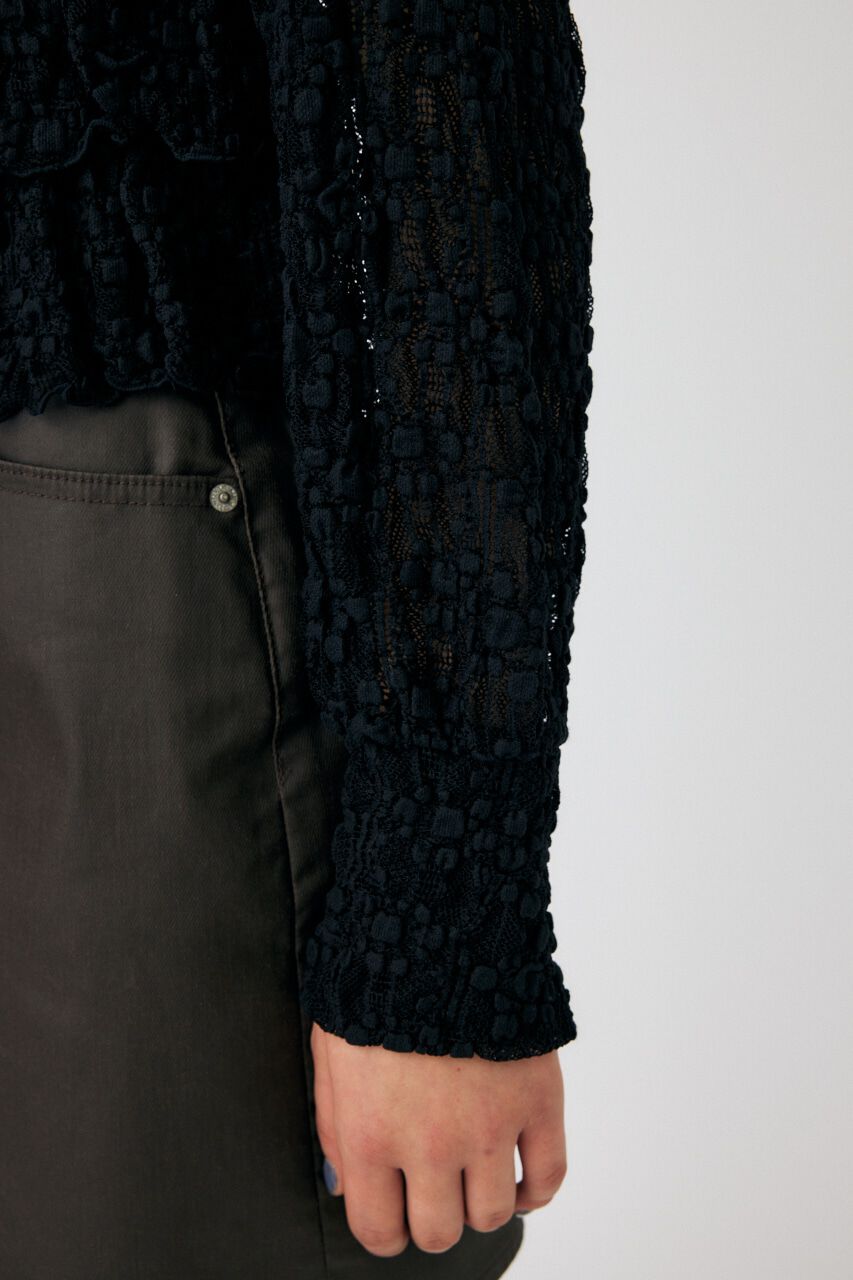 MOUSSY「RUFFLE LACY CUT ブラウス」|Tシャツ・カットソー|