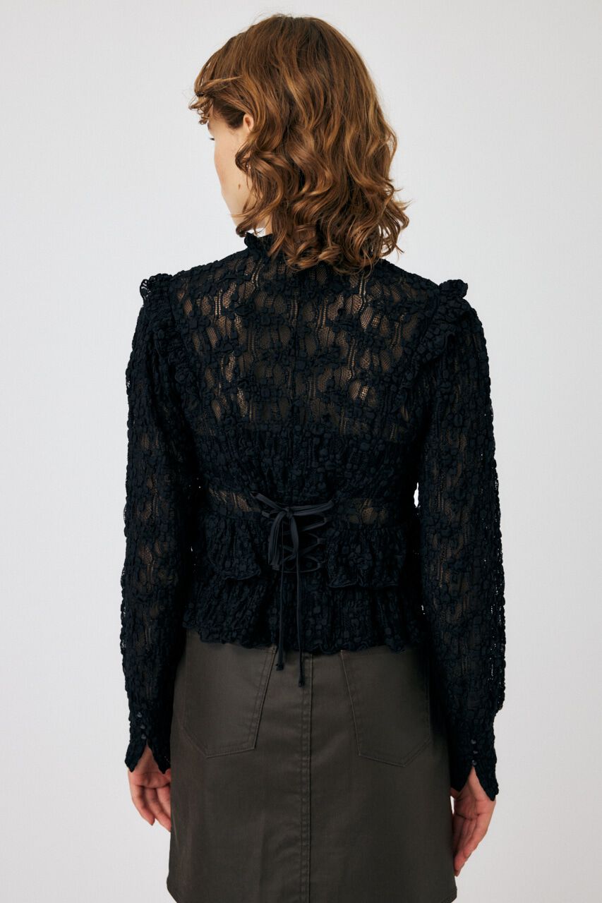 MOUSSY「RUFFLE LACY CUT ブラウス」|Tシャツ・カットソー|