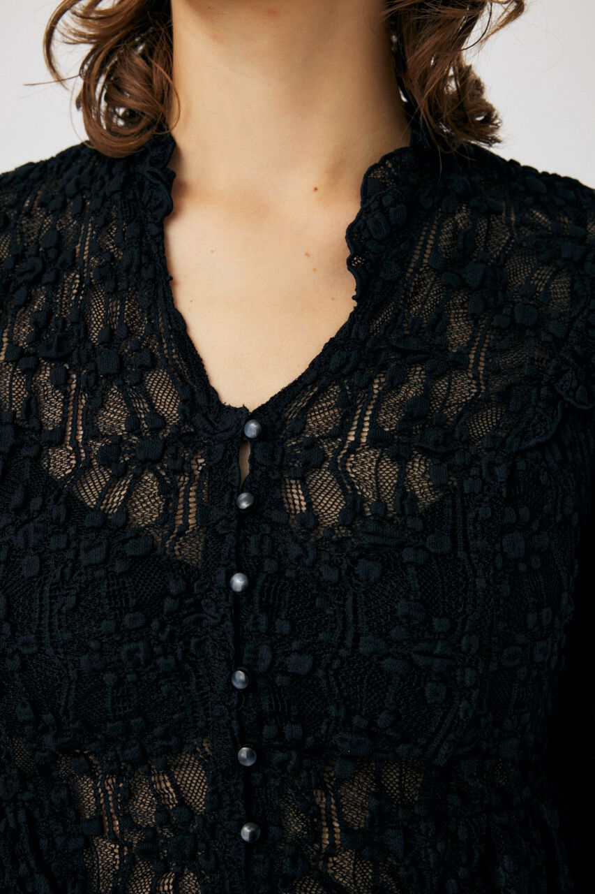 MOUSSY「RUFFLE LACY CUT ブラウス」|Tシャツ・カットソー|